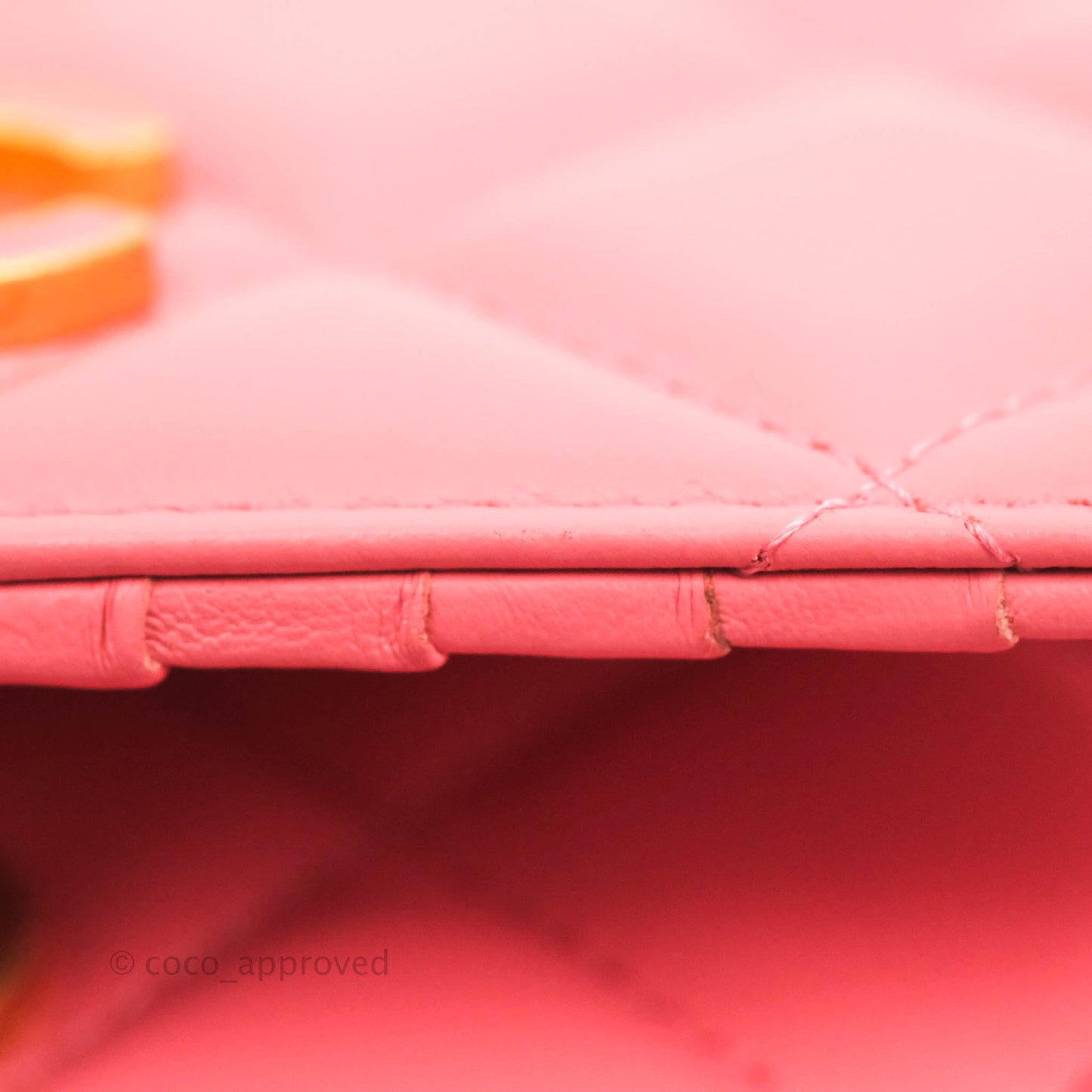Chanel Clutch with Chain Pink Lambskin Enamel Gold Hardware