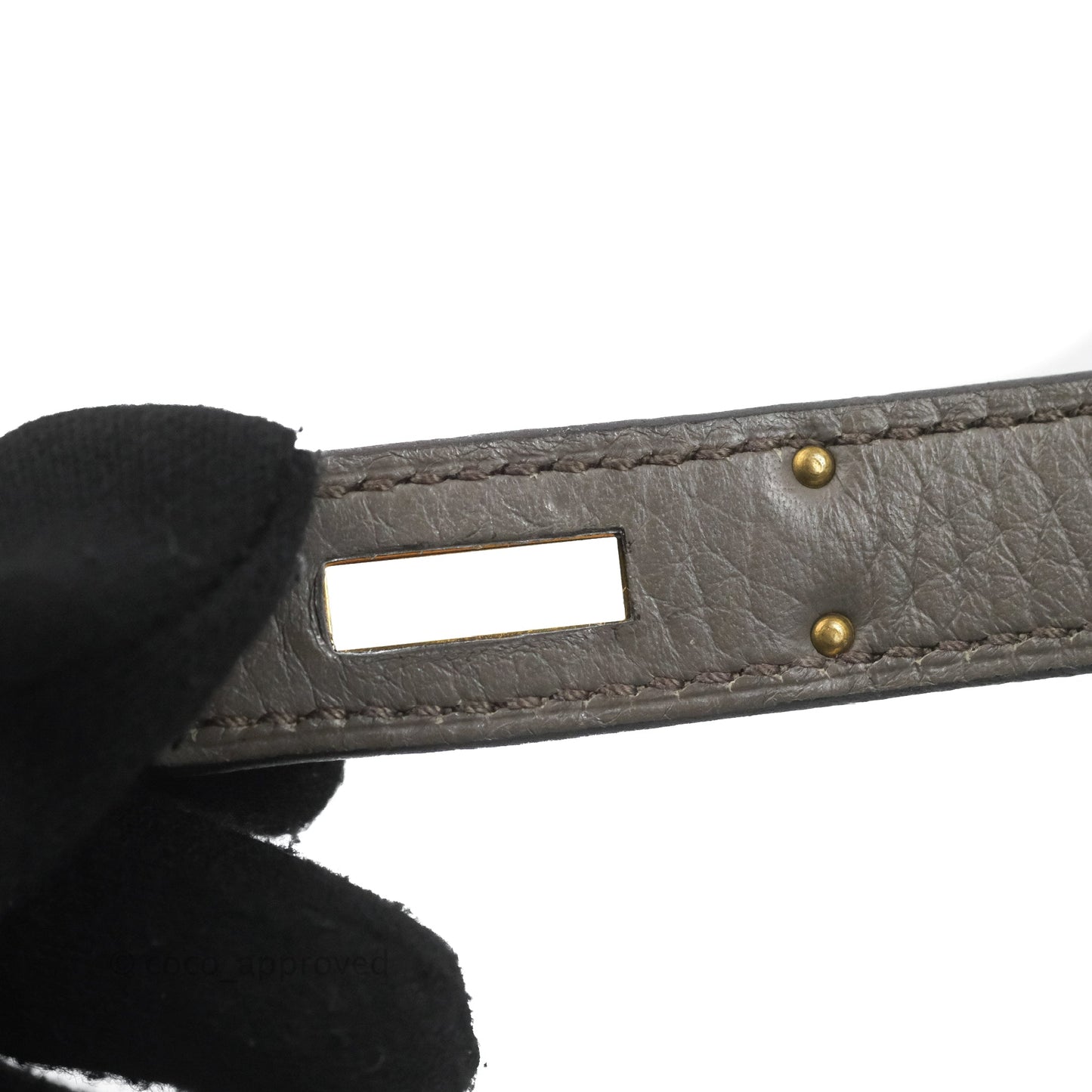 Hermès Kelly 35 Retourne Etain Clemence Gold Hardware