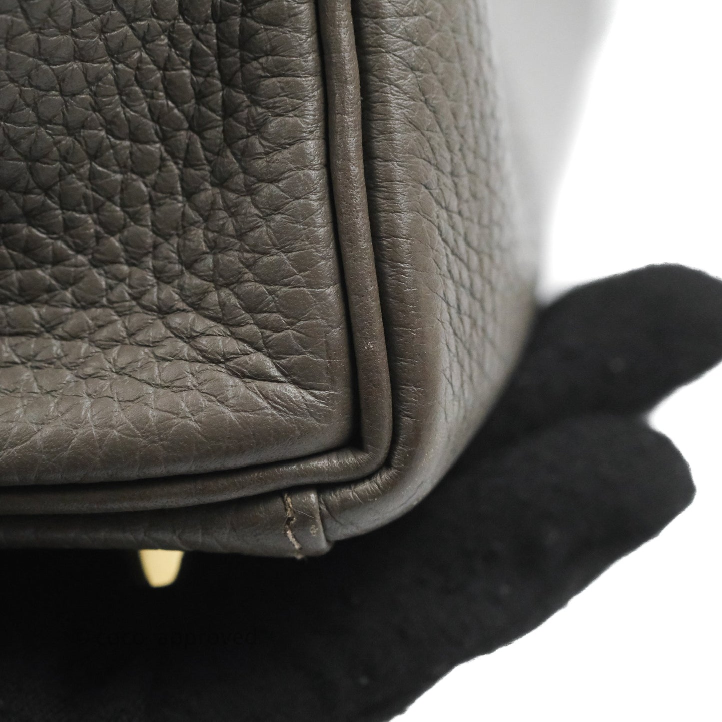 Hermès Kelly 35 Retourne Etain Clemence Gold Hardware