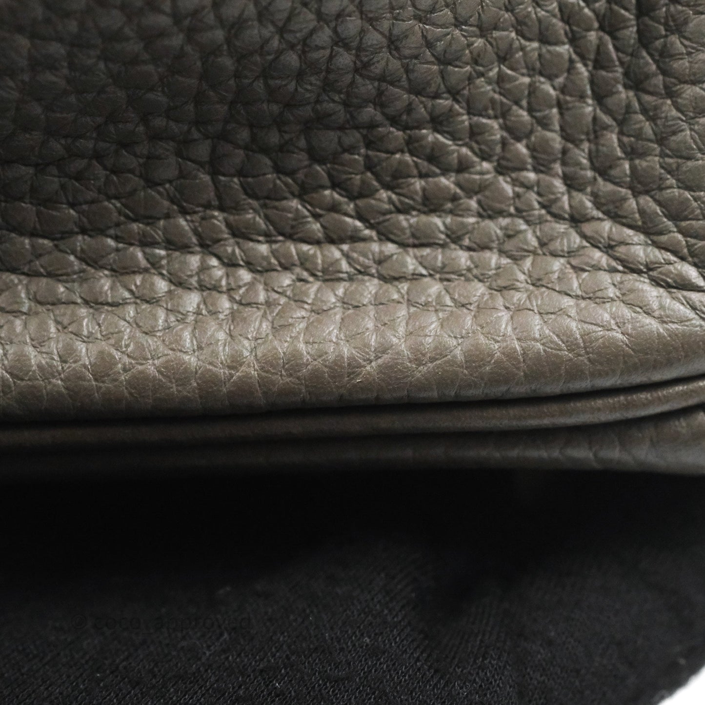 Hermès Kelly 35 Retourne Etain Clemence Gold Hardware