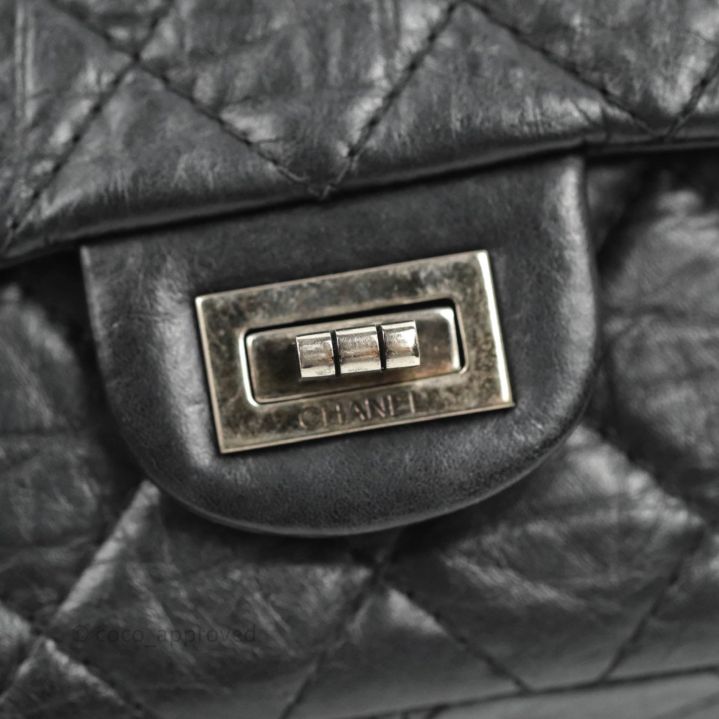 Chanel Reissue 226 Quilted Flap Black Aged Calfskin Ruthenium Hardware