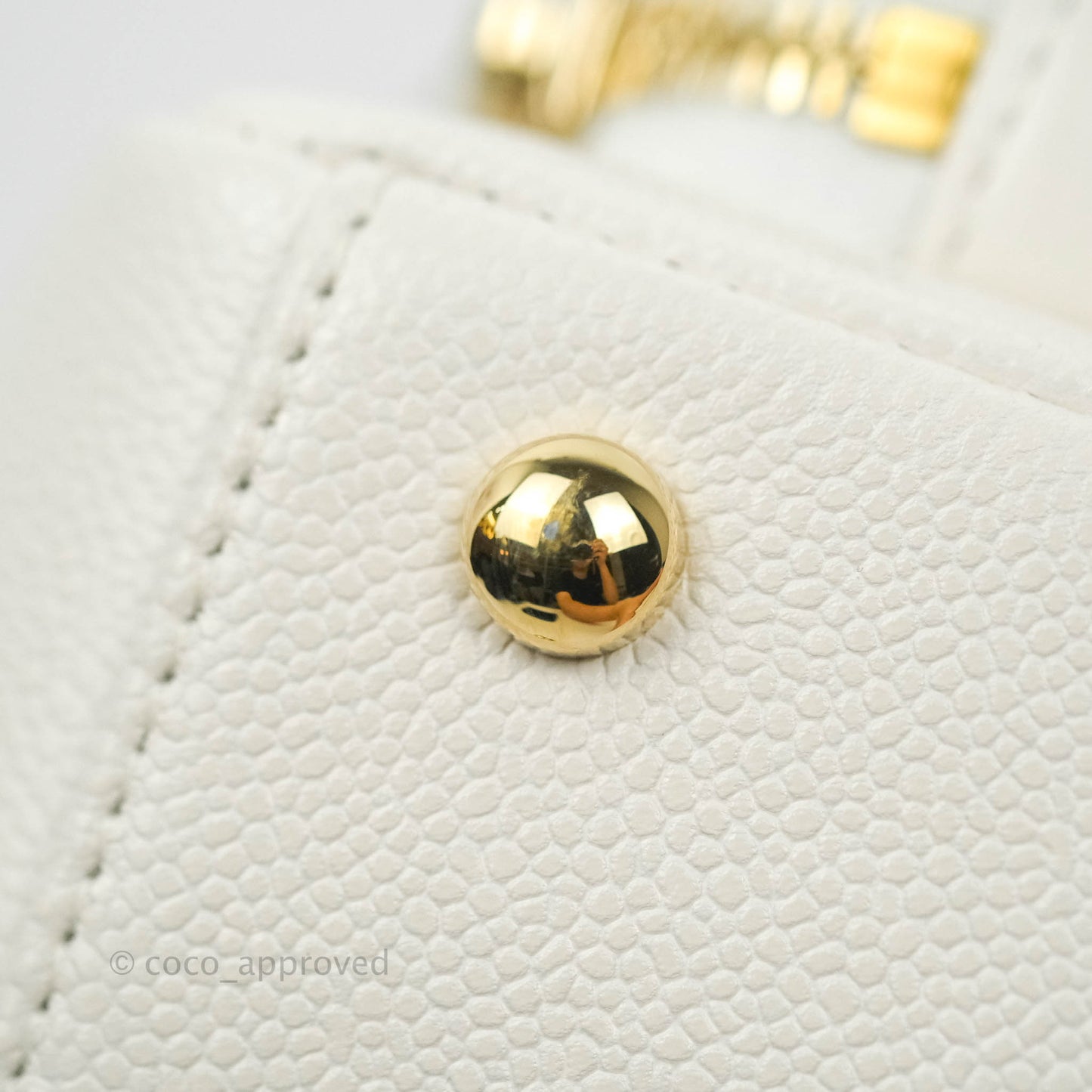 Chanel Quilted Small Business Affinity Flap White Caviar Gold Hardware