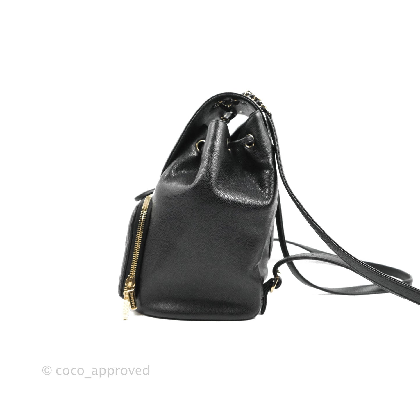 Chanel Quilted Business Affinity Backpack Black Caviar Gold Hardware