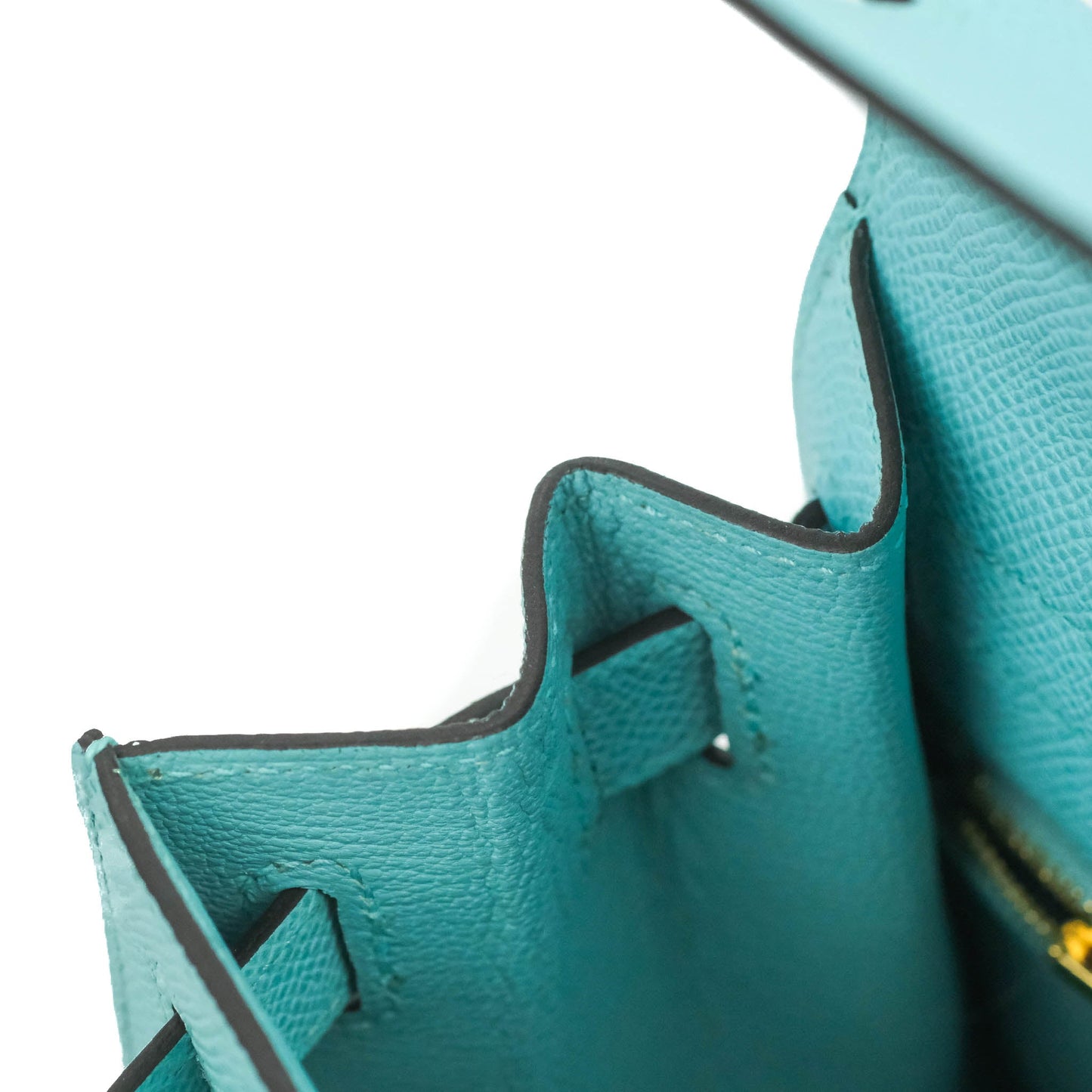 Hermès Sellier Kelly 28 Veau Epsom Bleu Atoll Gold Hardware