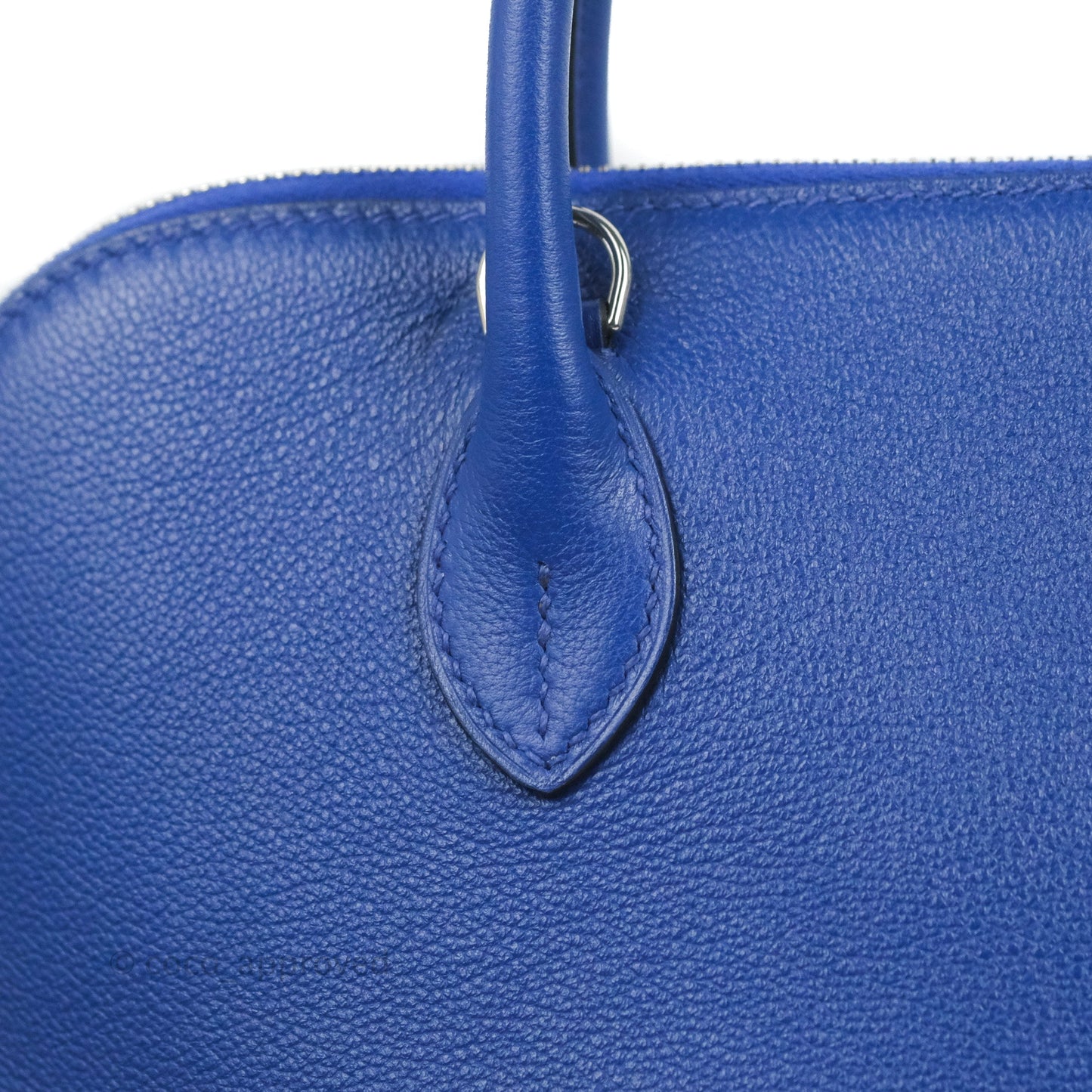 Hermès Bolide 1923 31 Bleu Royal Evercolor Palladium Hardware