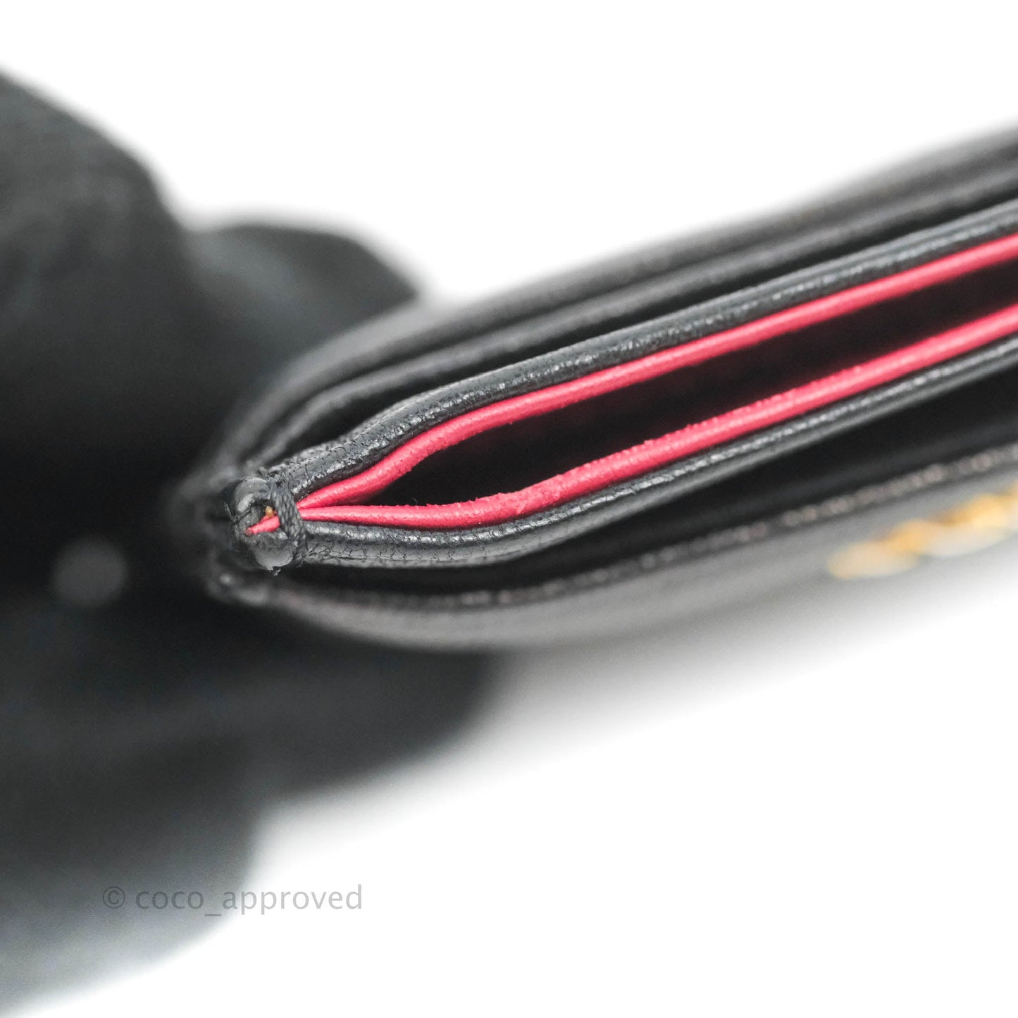 Chanel 19 Quilted Iridescent Black Flat Card Holder
