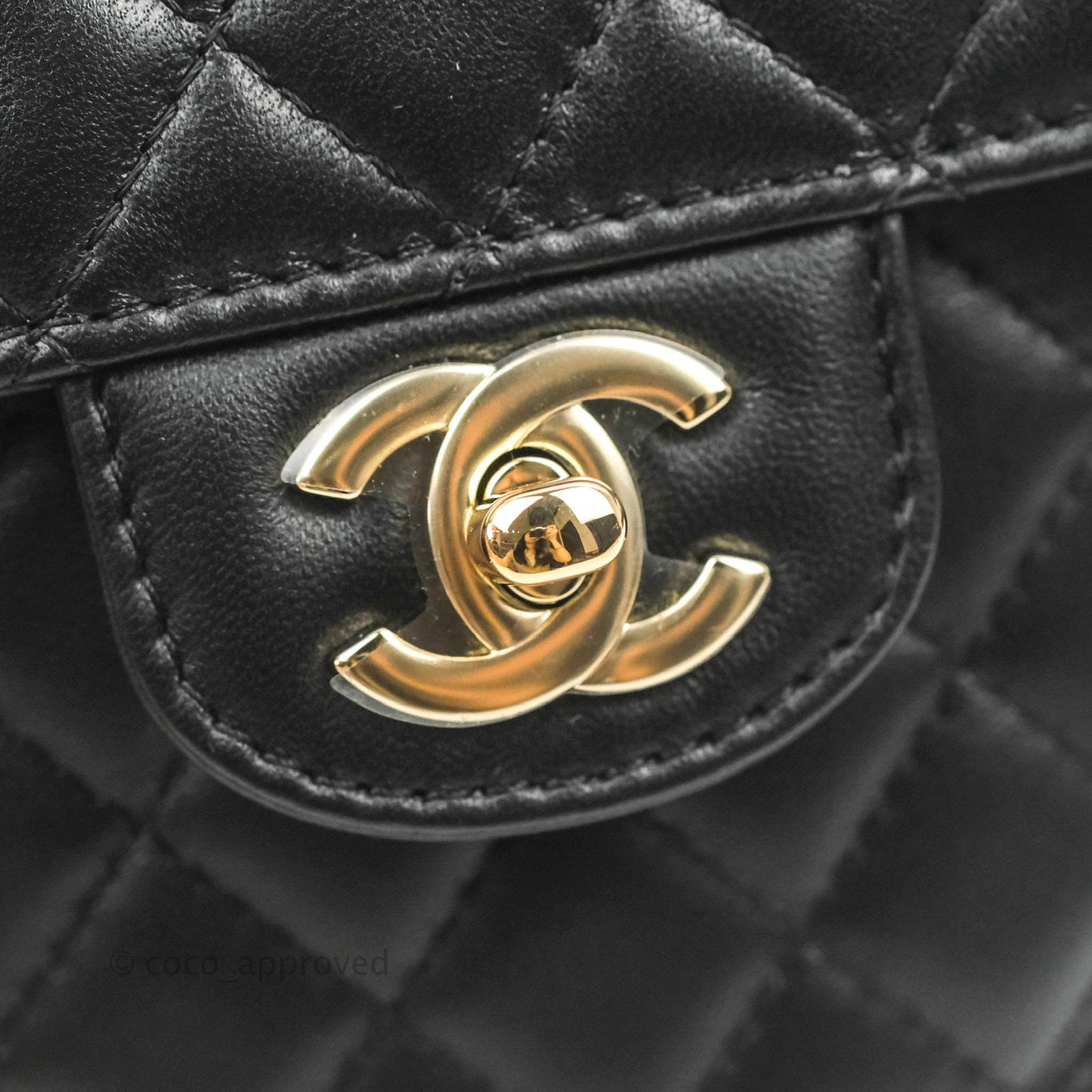 Chanel Large Heart Bag Black Lambskin Gold Hardware 22S