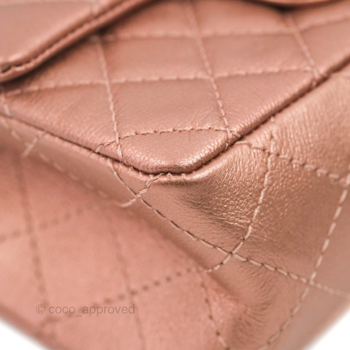Chanel Mini Reissue 224 Metallic Calfskin Rose Gold