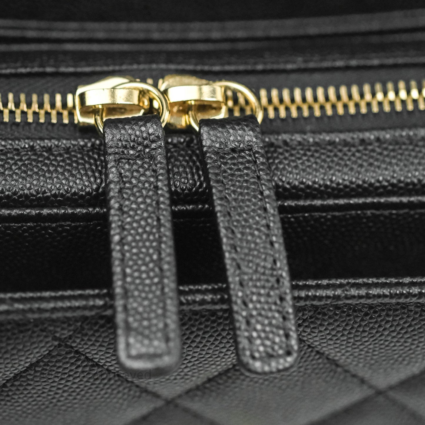Chanel Quilted Small Like The Wallet Flap Black Caviar Light Gold Hardware 22C