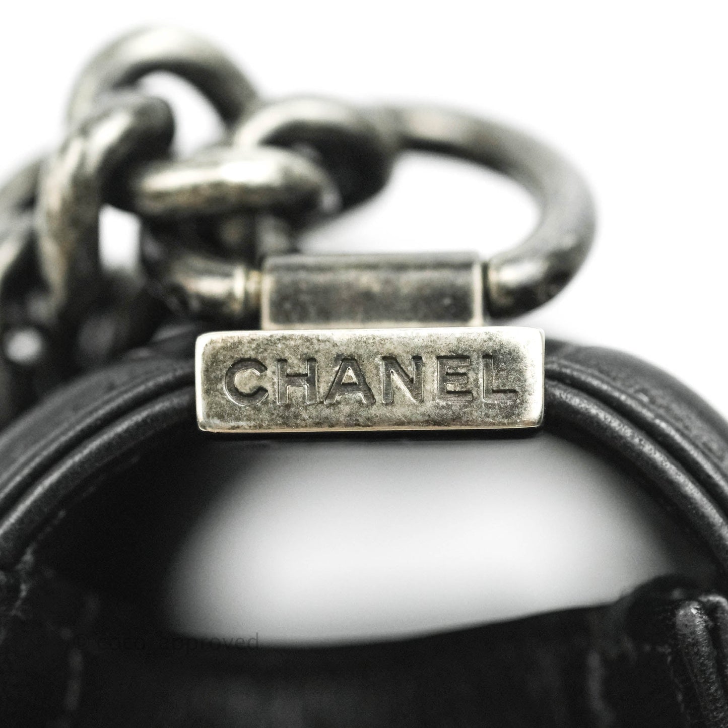Chanel Small Boy Black Stingray Ruthenium Hardware