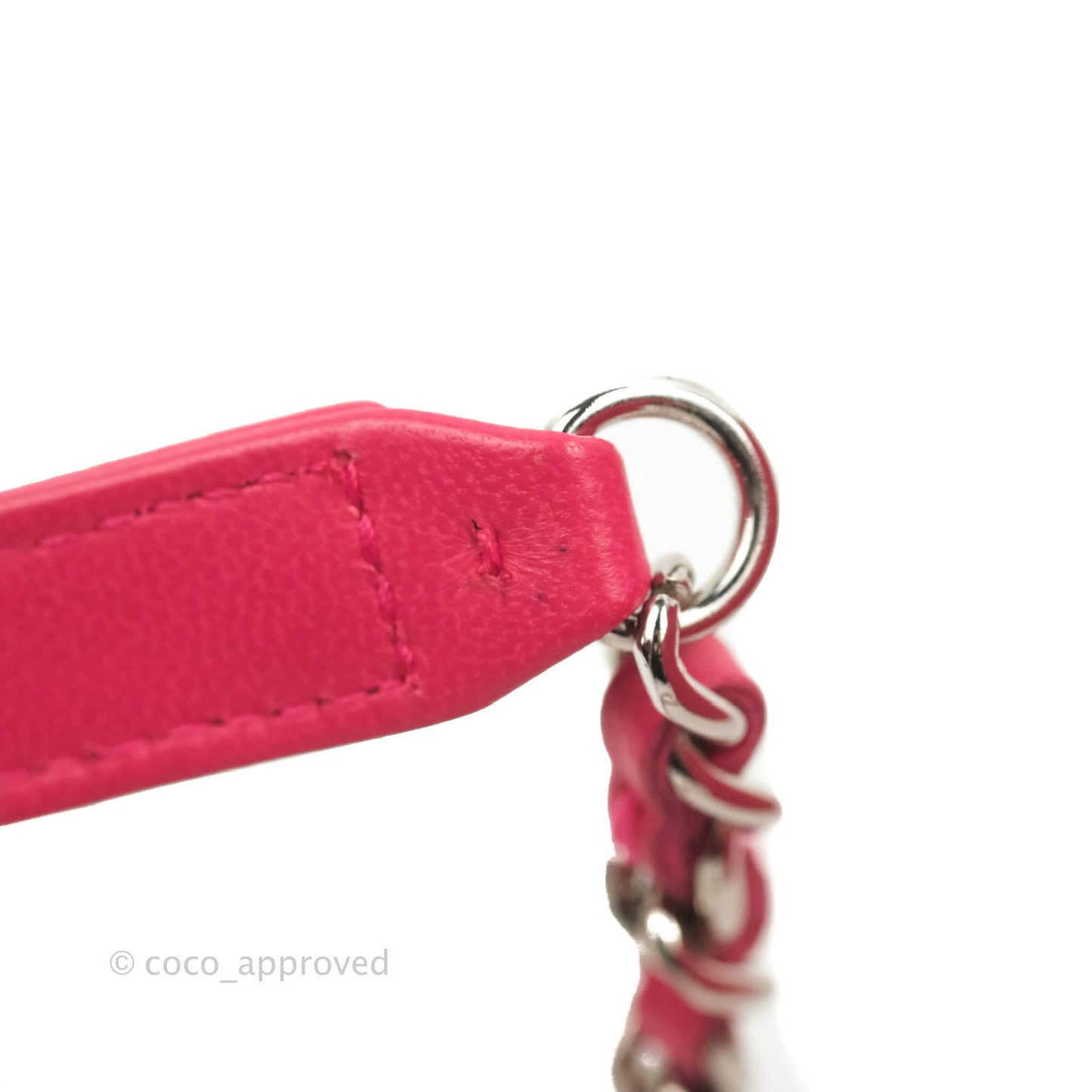 Chanel Mini Quilted Camera Case Pink Lambskin Silver Hardware
