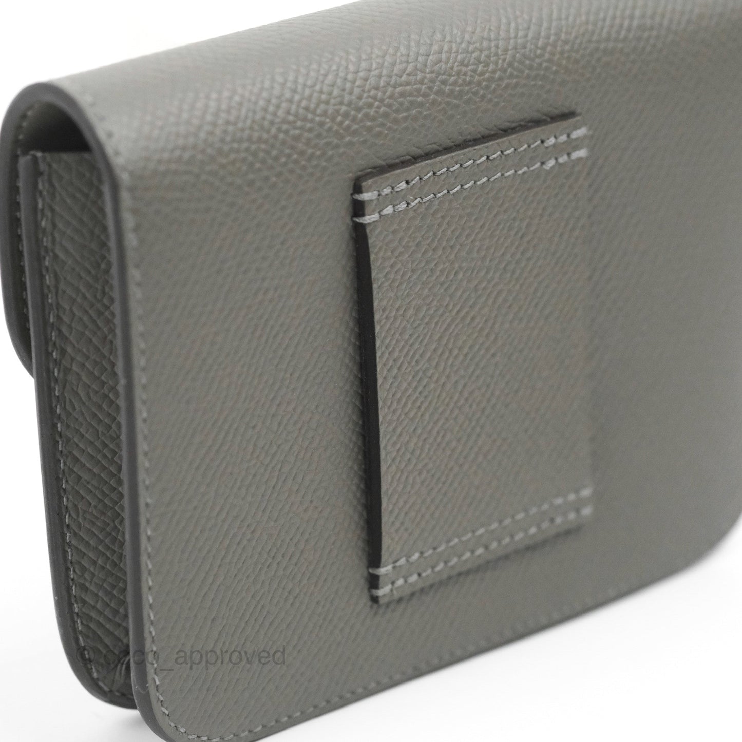 Hermès Constance Slim Wallet Gris Meyer Epsom Gold Hardware