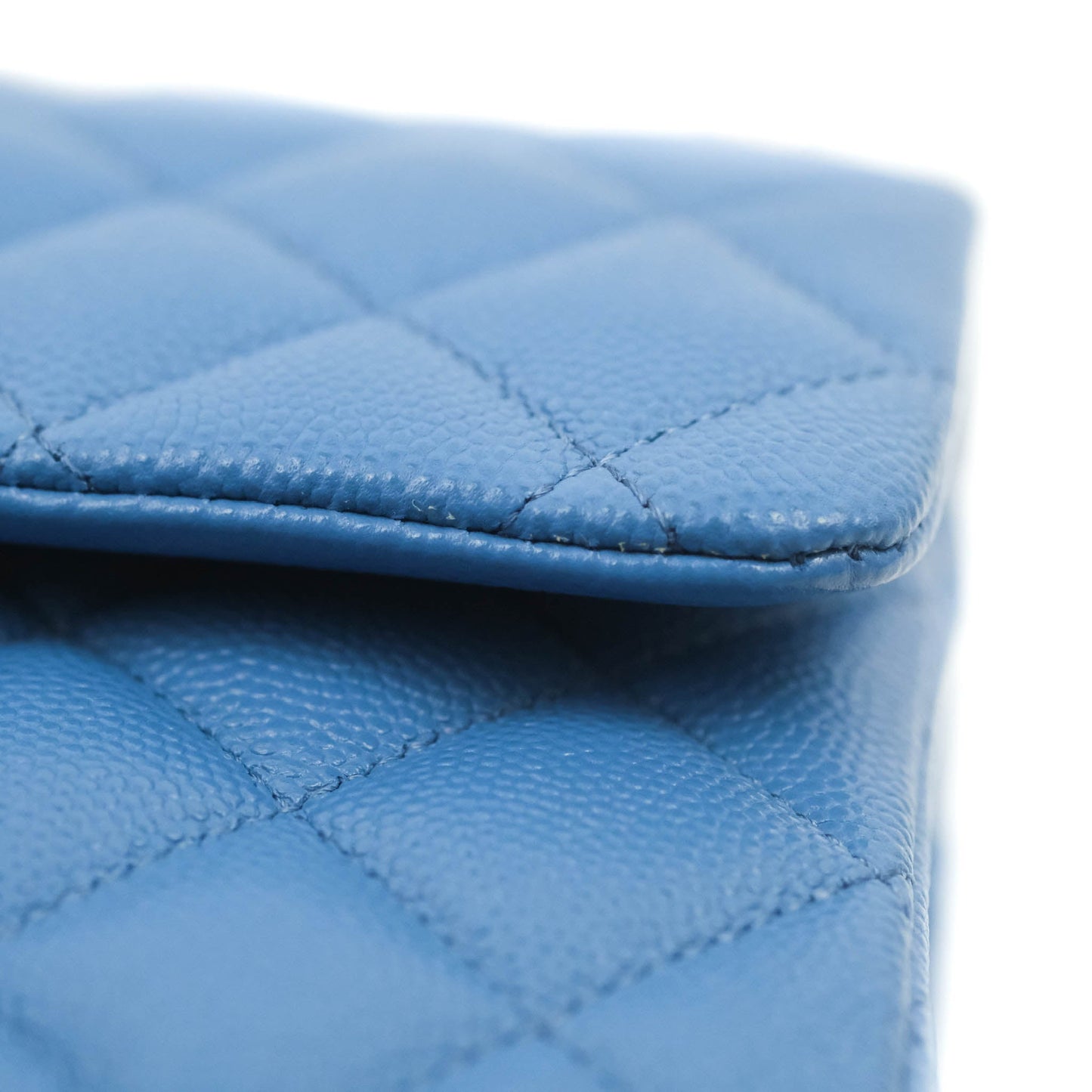 Chanel Small Classic Quilted Flap Blue Caviar Gold Hardware