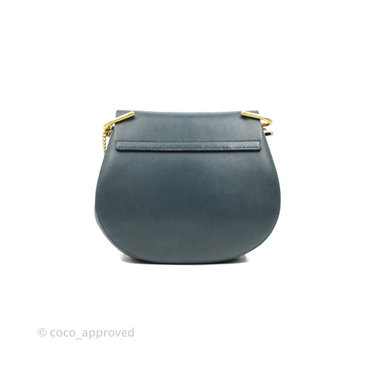Chloe Drew Crossbody Bag Cloudy Blue Suede