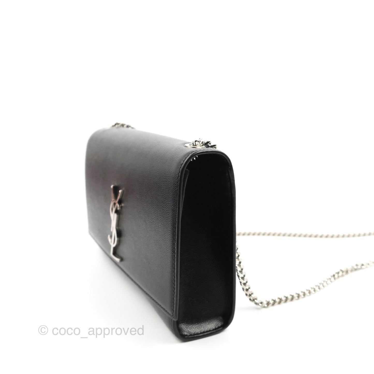 Saint Laurent Medium Classic Monogram Kate Black Grained Calfskin