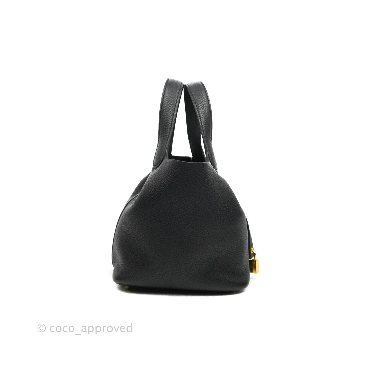 Hermès Picotin Lock 18 Black Clemence Gold Hardware