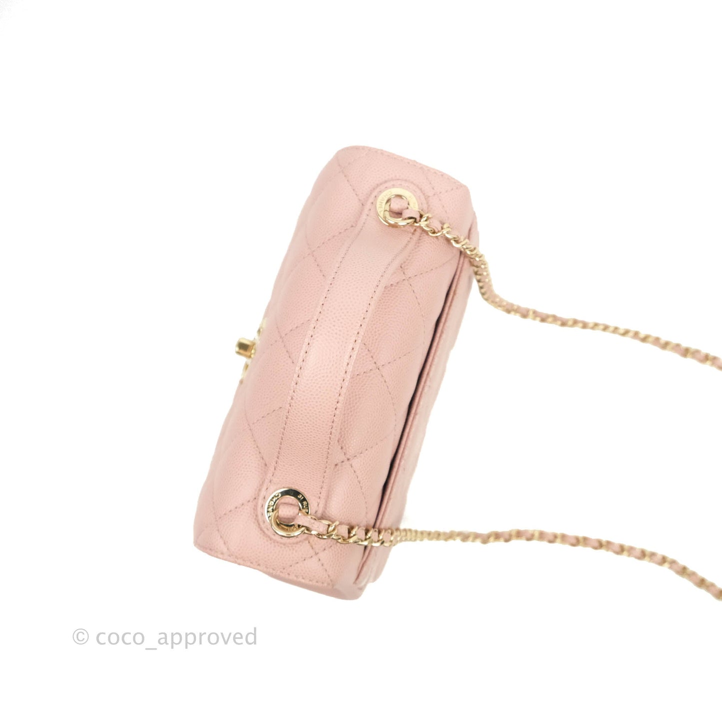 Chanel Quilted Small Business Affinity Flap Pink Caviar Gold Hardware