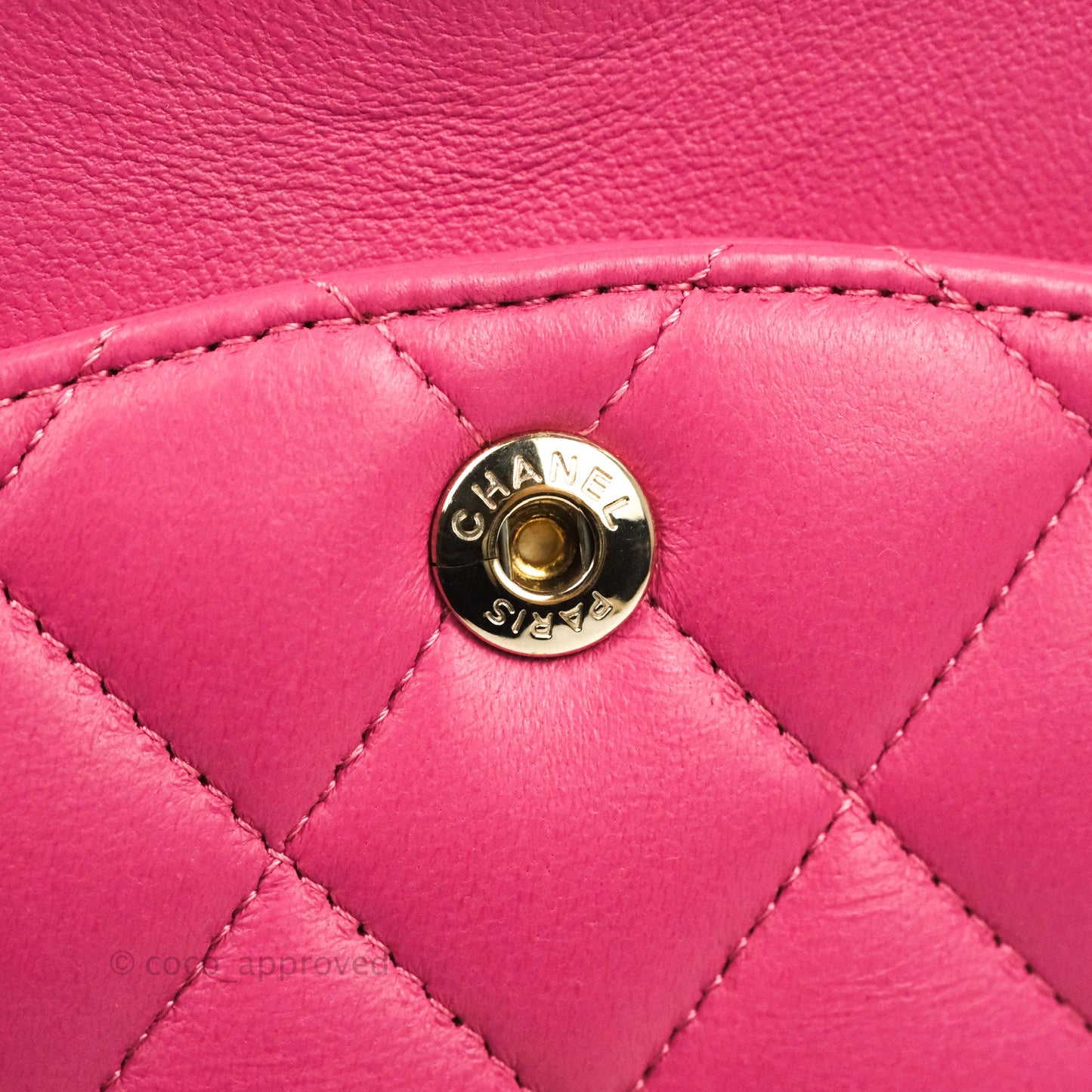 Chanel Classic M/L Medium Double Flap Pink Lambskin Matte Gold Hardware