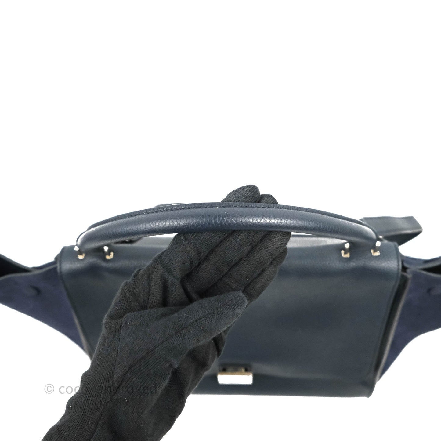 Celine Small Sleek Trapeze Navy Calfskin