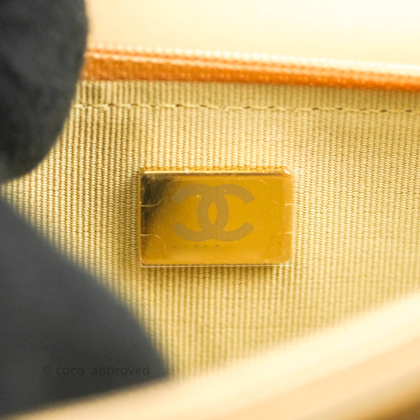 Chanel Quilted Pearl Crush Wallet on Chain WOC Beige Lambskin Aged Gold Hardware