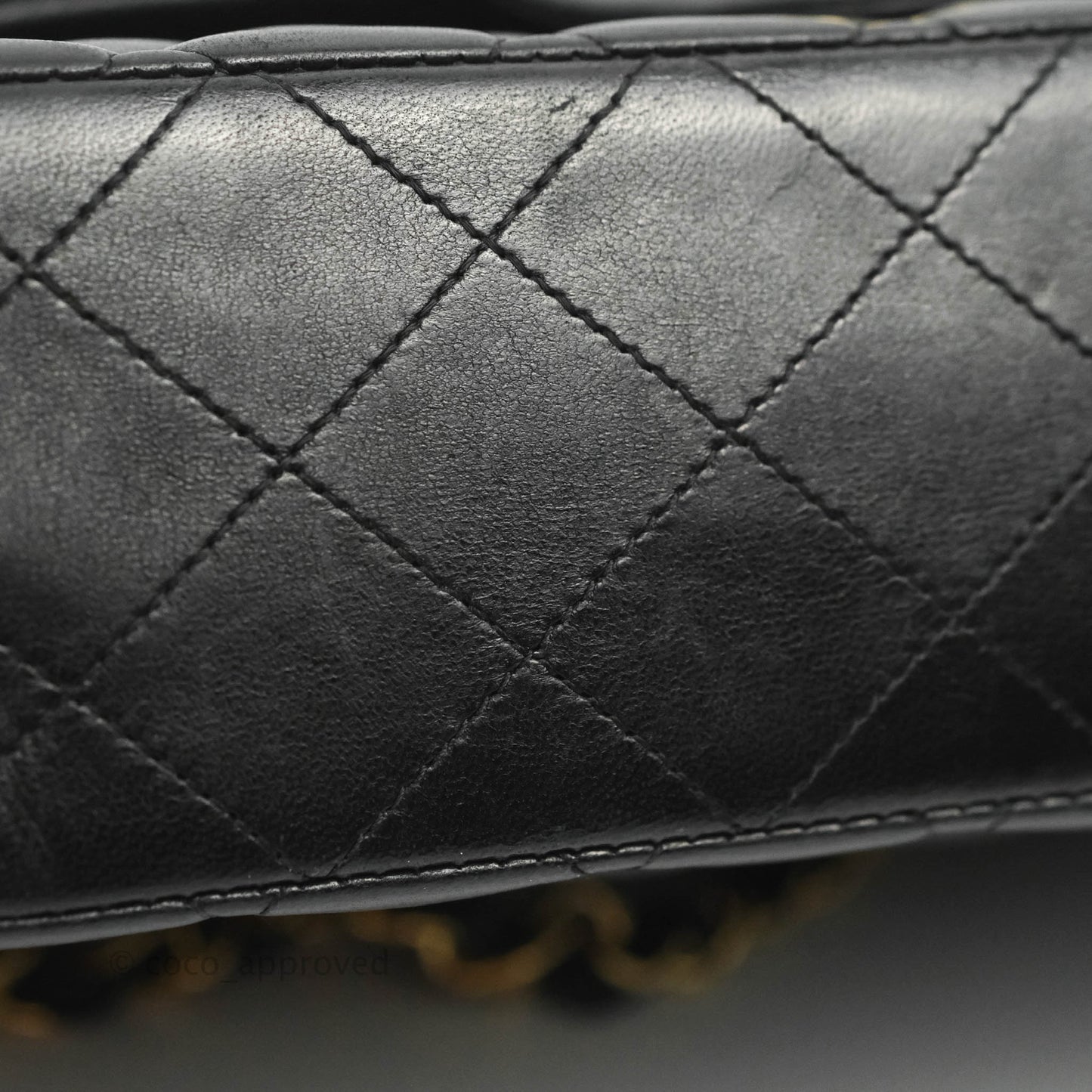 Chanel Classic M/L Medium Flap Quilted Black Lambskin 24K Gold Hardware