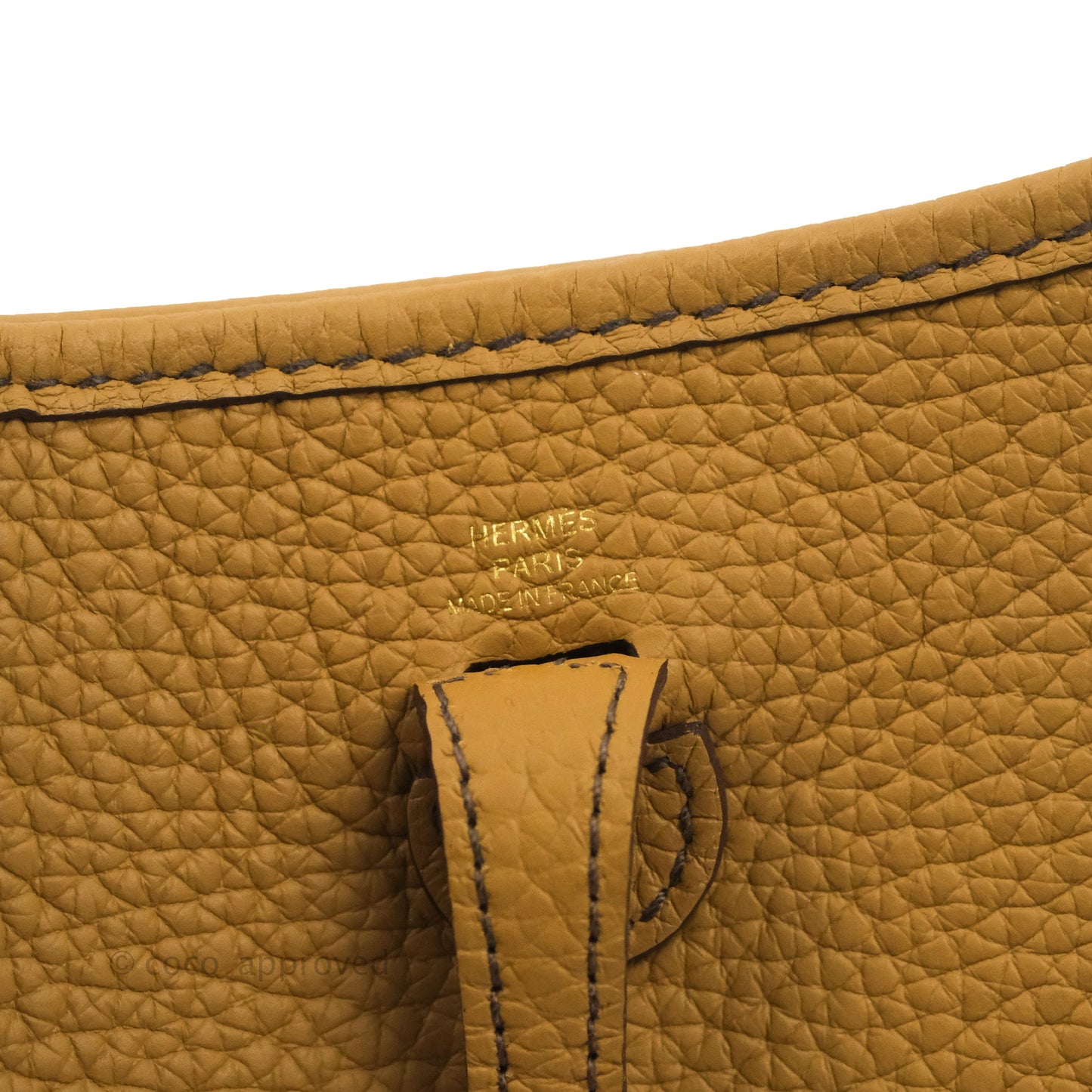 Hermès Mini Evelyne 16 Biscuit 48 Clemence Gold Hardware
