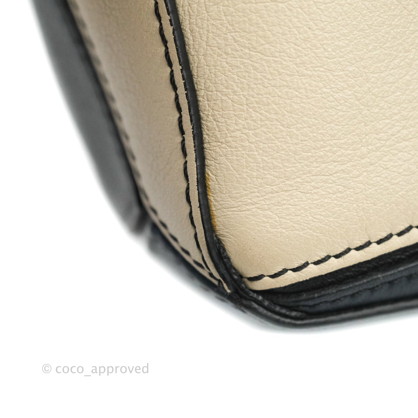 Loewe Mini Puzzle Bag Black/White/Navy Calfskin Gold Hardware