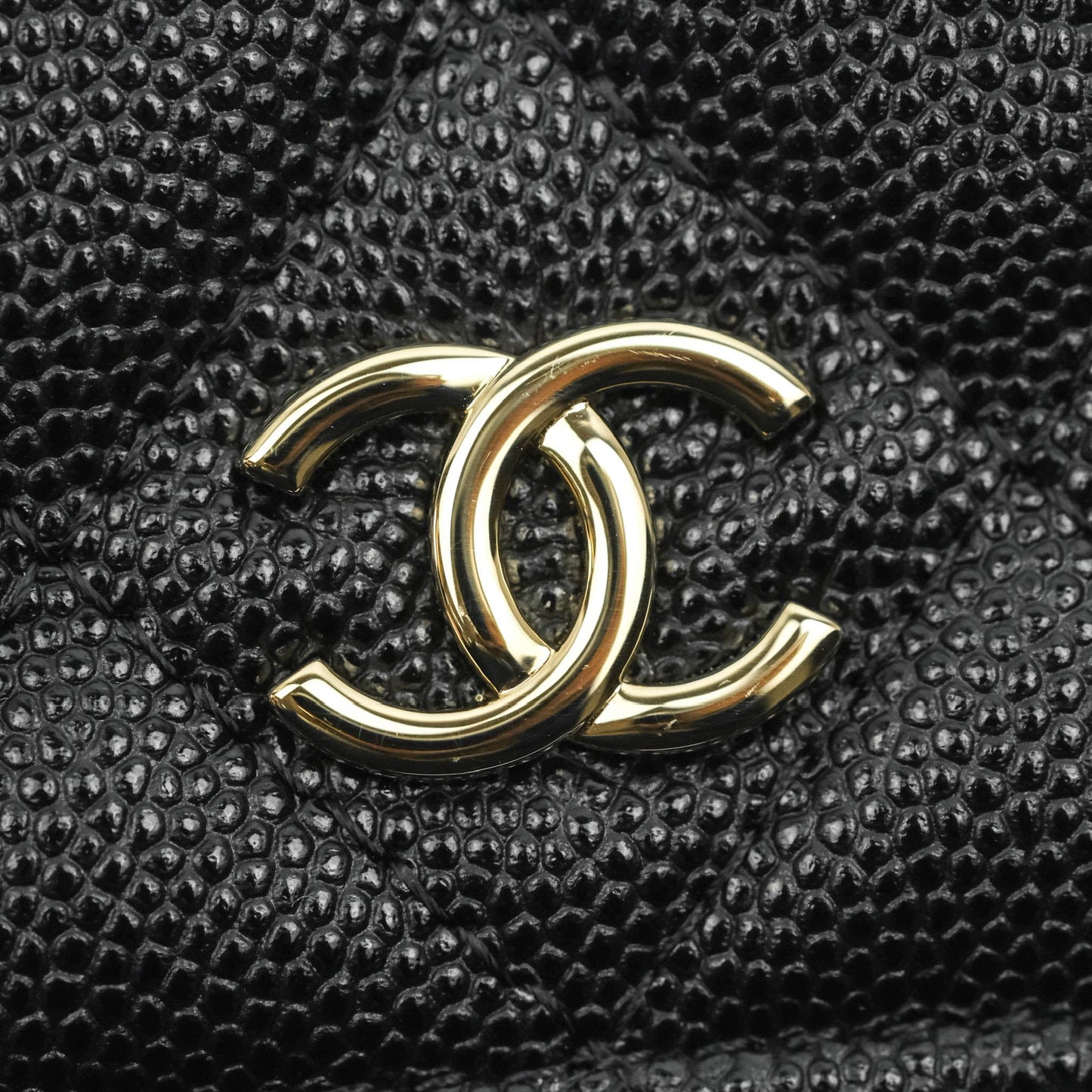 Chanel Quilted WOC Black Caviar Gold Hardware With Charms
