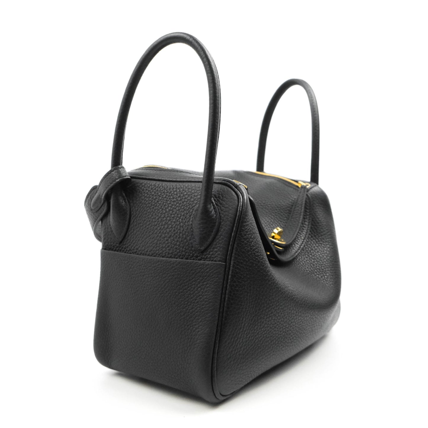 Hermès Lindy 26 Taurillion Clemence Black Gold Hardware