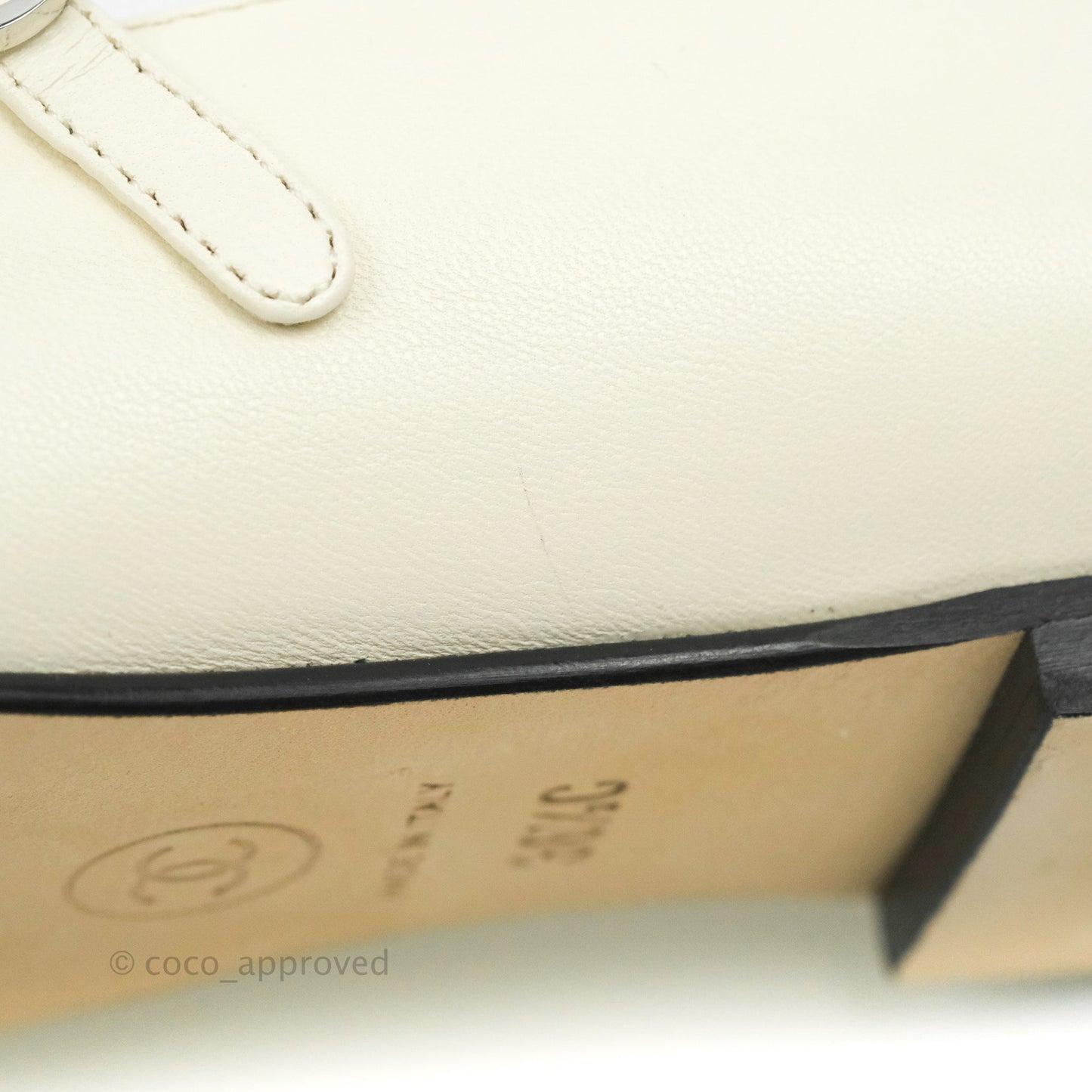 Chanel Mary Janes Flats White/Black 36.5