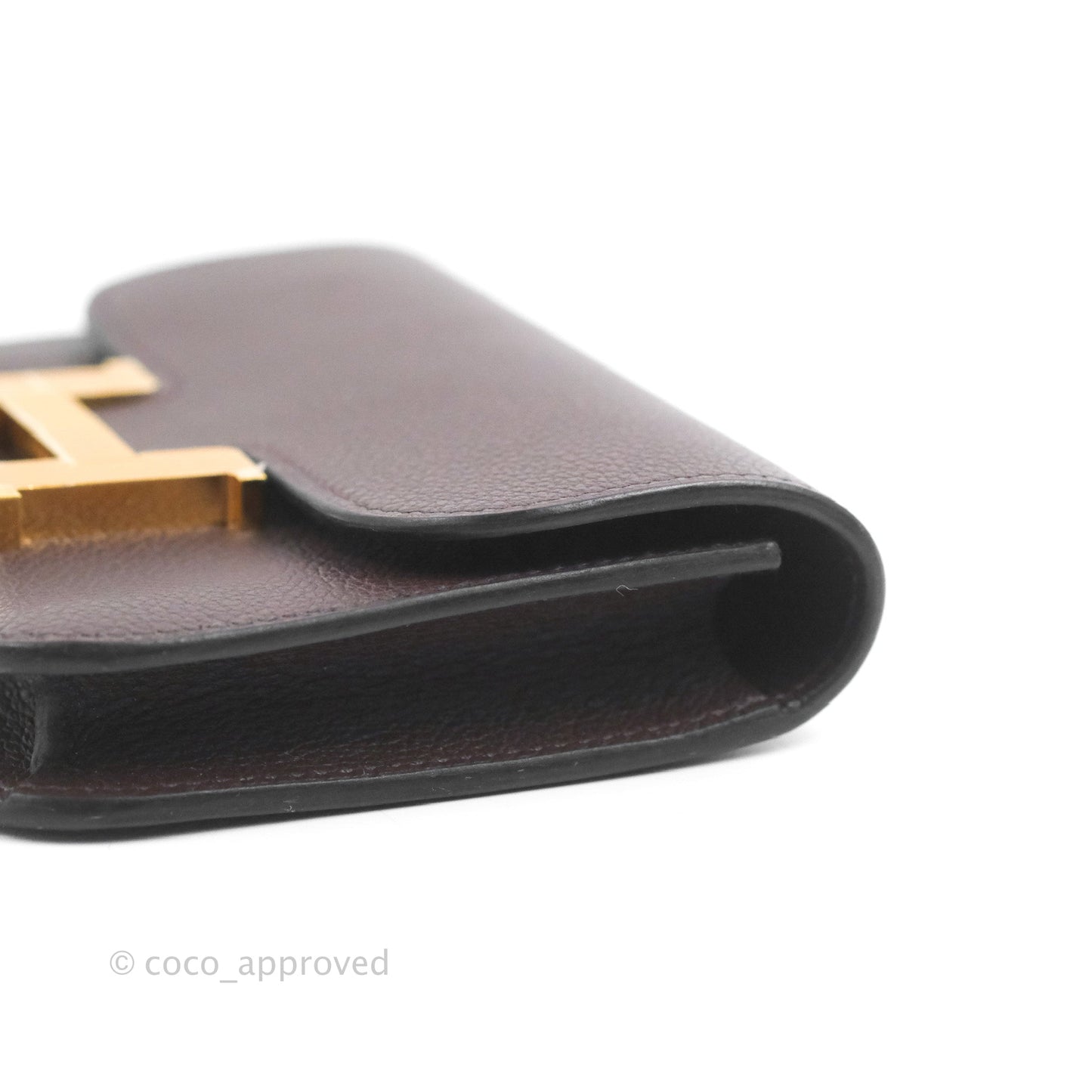 Hermès Constance Slim Wallet Rouge Sellier Evercolor Gold Hardware
