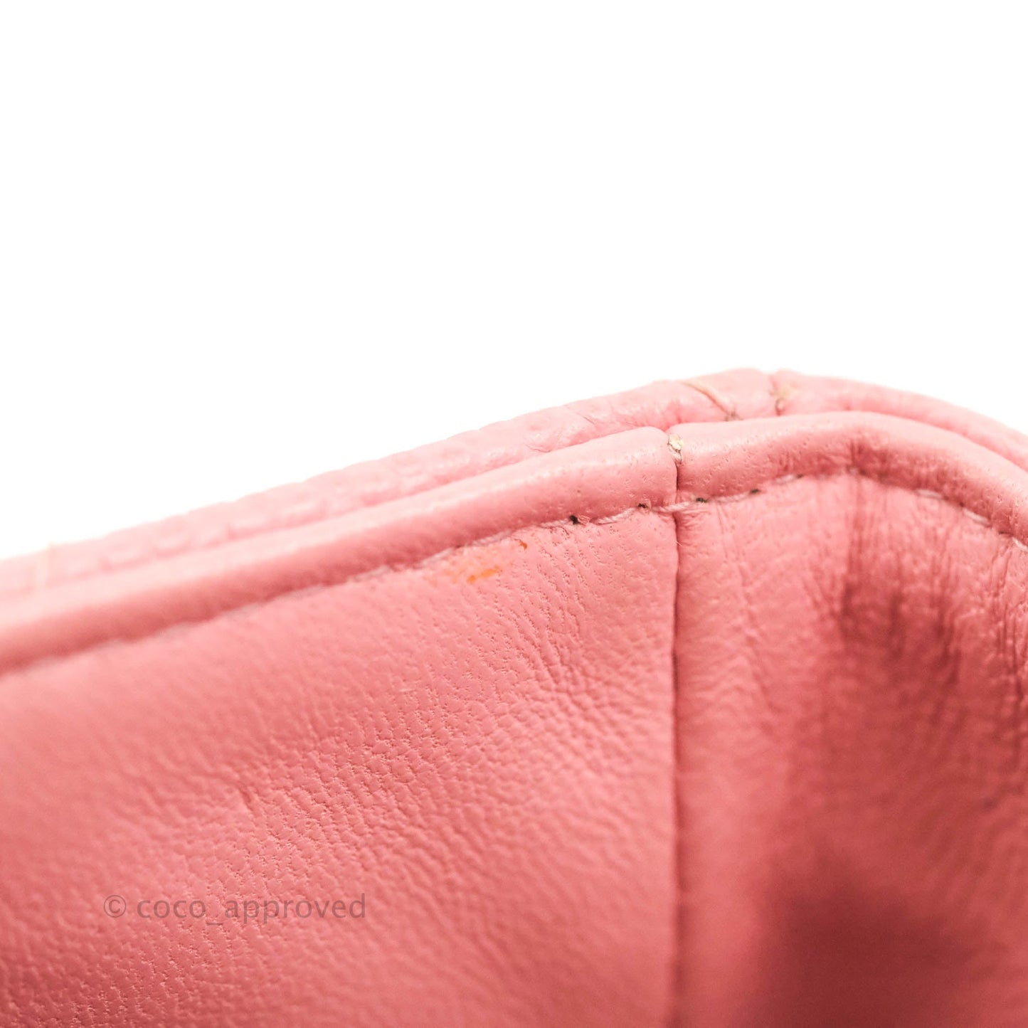 Chanel Quilted Vintage Mini Square Flap Pink Caviar Silver Hardware