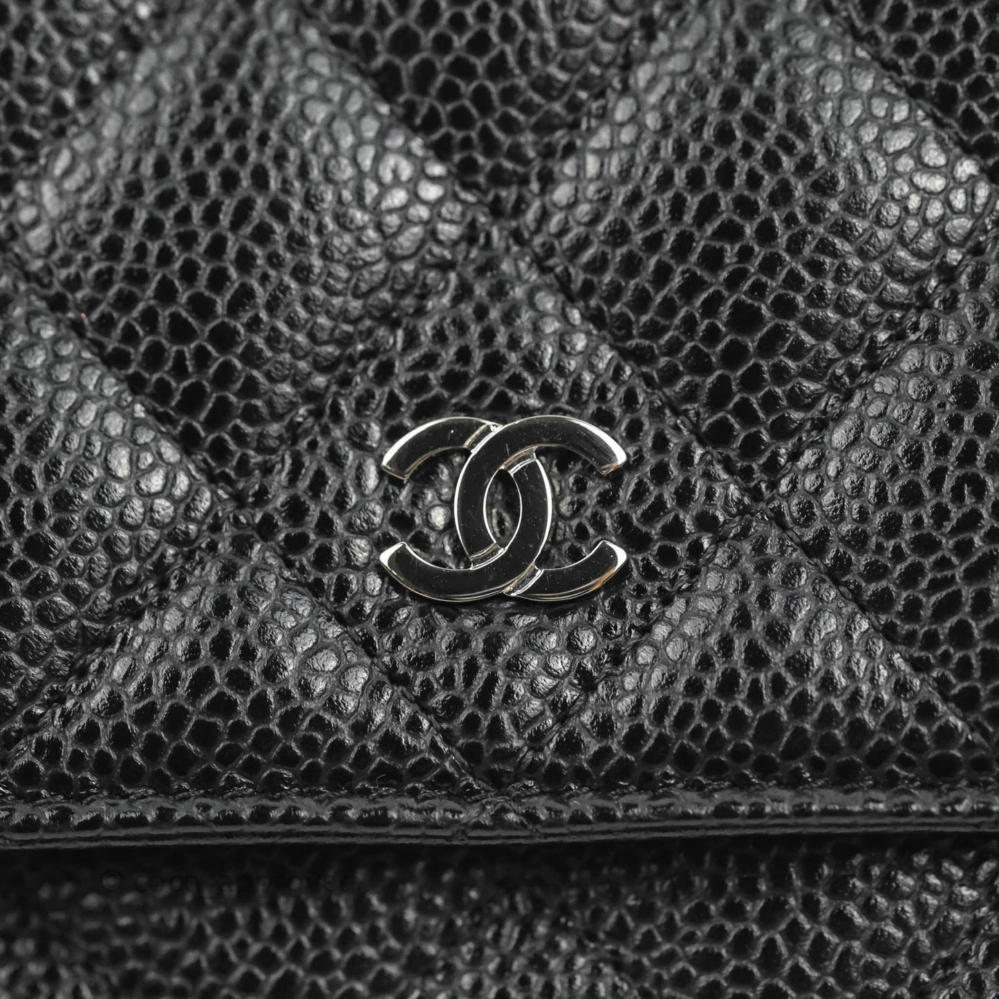 Chanel Quilted Classic WOC Black Caviar Silver Hardware