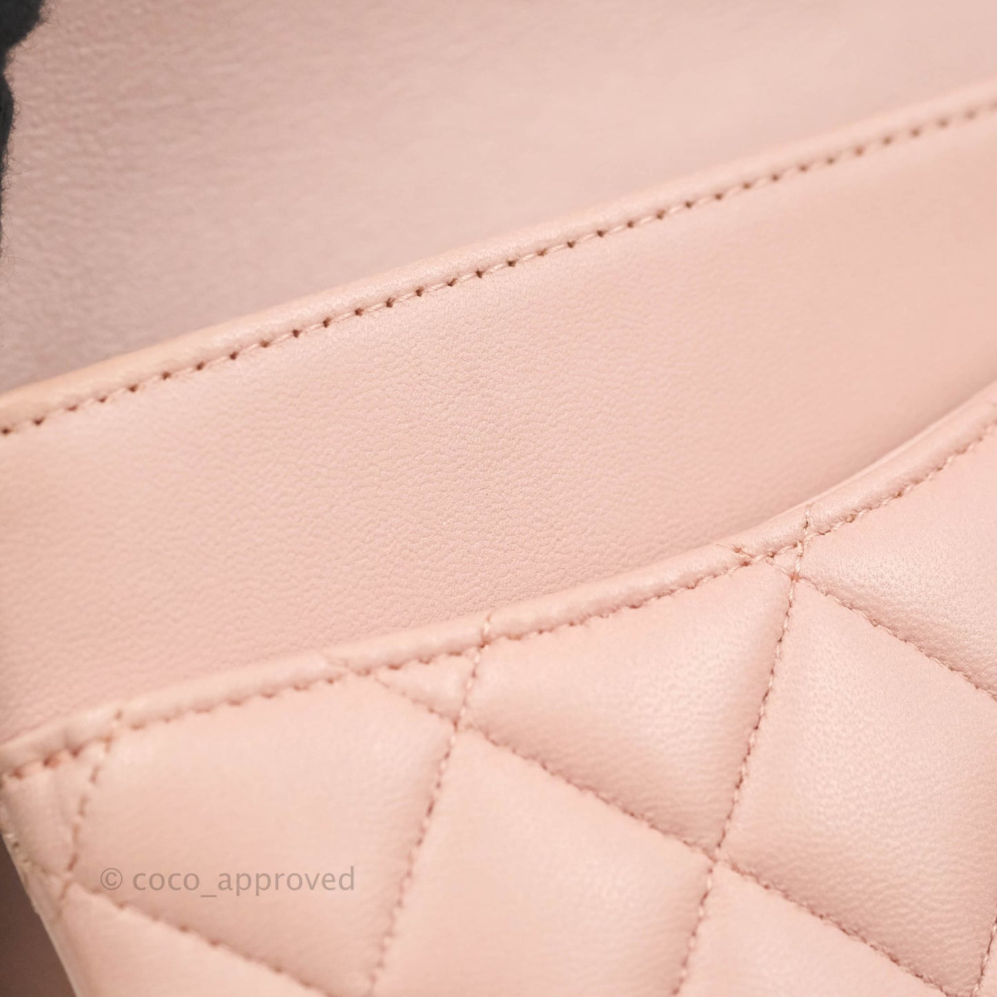 Chanel Classic M/L Medium Flap Quilted Light Pink Lambskin Matte Gold Hardware