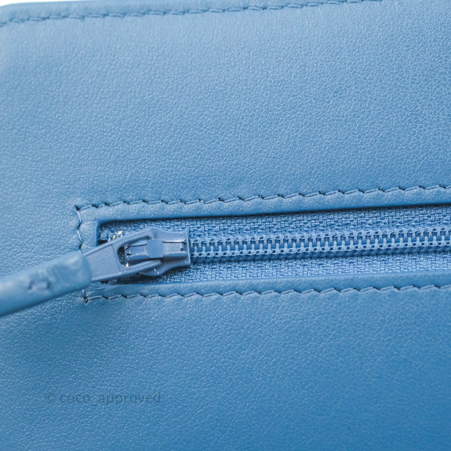 Chanel Quilted Pearl Crush Wallet on Chain WOC Denim Aged Gold Hardware