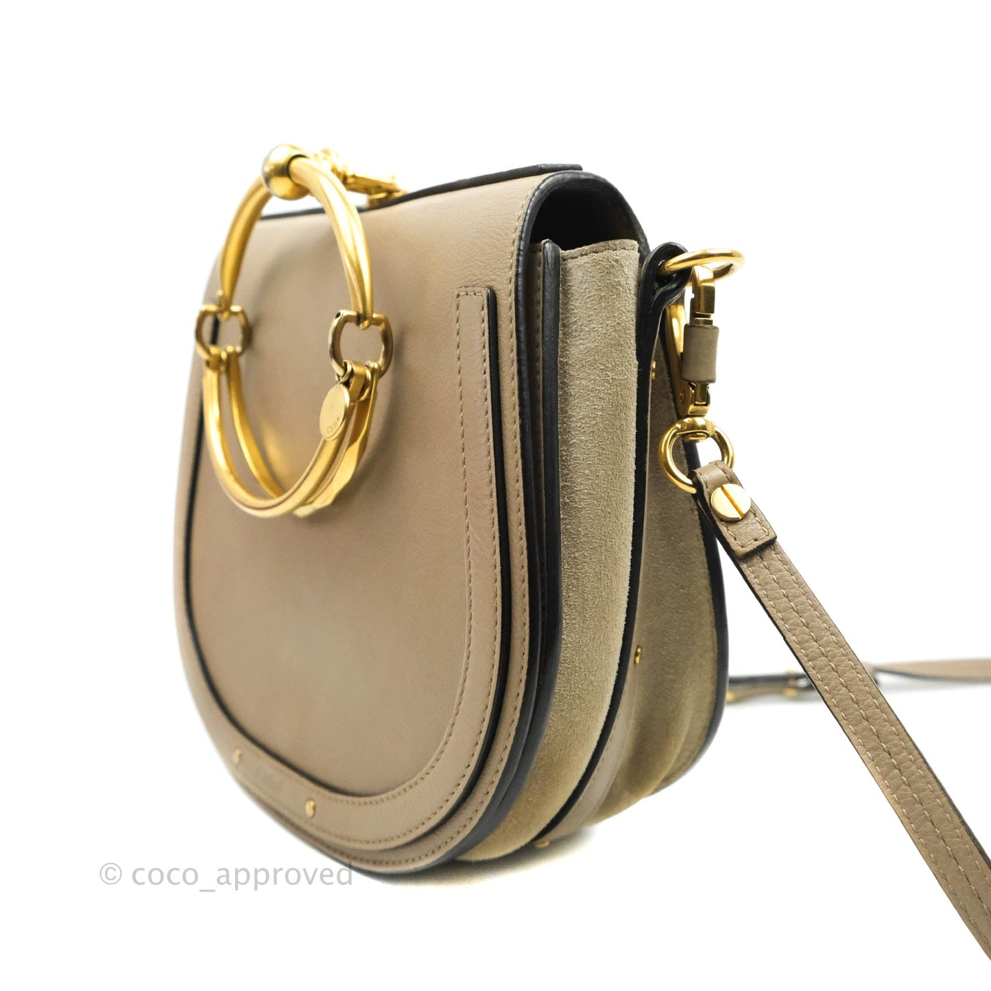 Chloé Medium Nile Crossbody Bag Motty Grey Calfskin