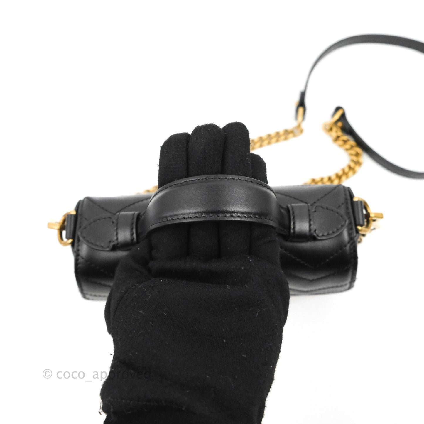 Gucci Mini GG Marmont Top Handle Bag Black