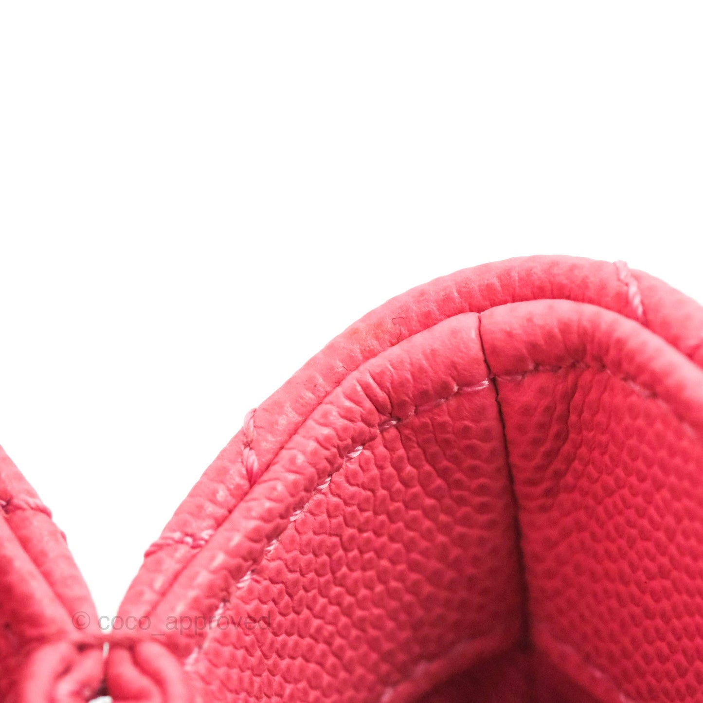 Chanel Small Coco Handle Quilted Pink Caviar Aged Gold Hardware Lizard Embossed Handle