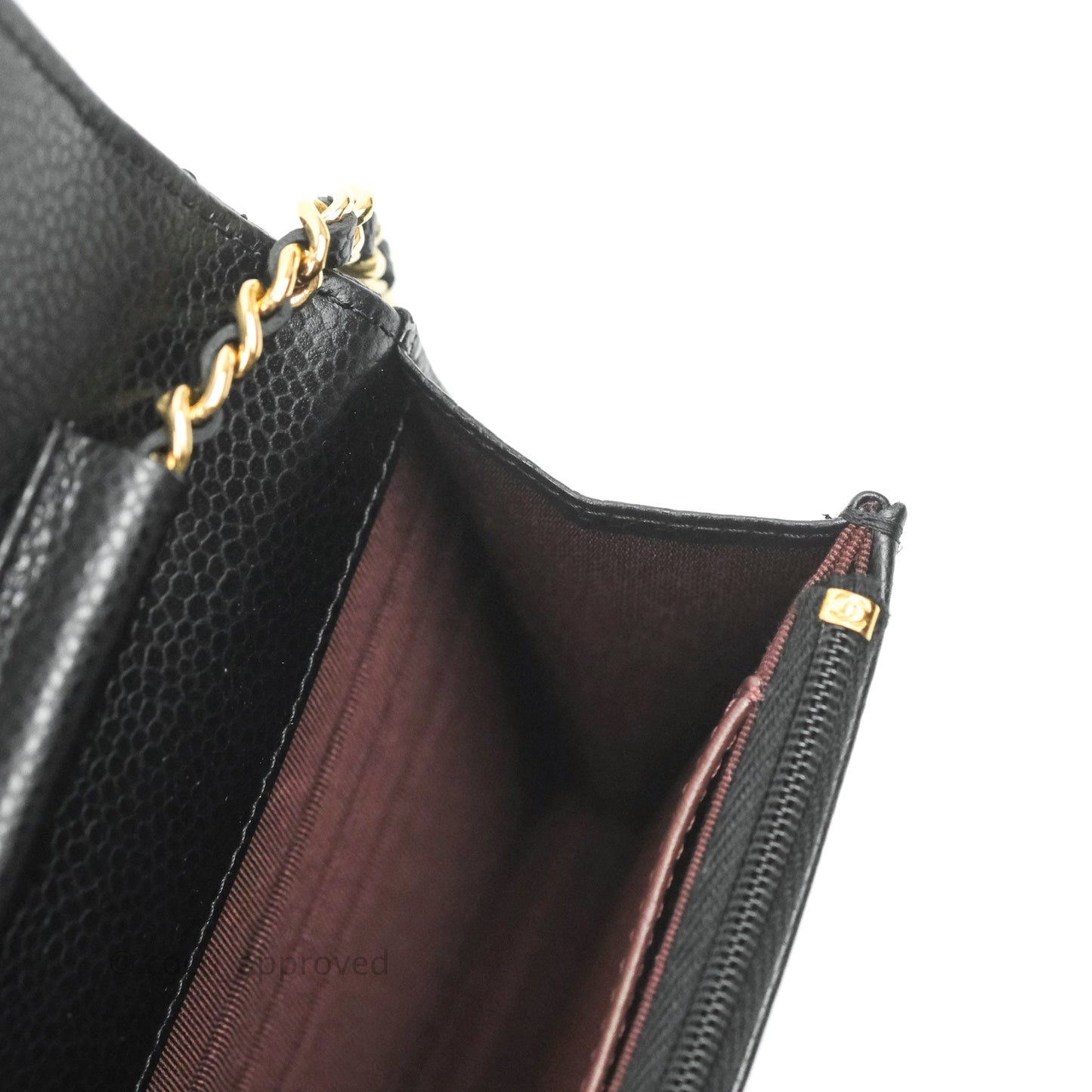 Chanel Quilted WOC Black Caviar Gold Hardware