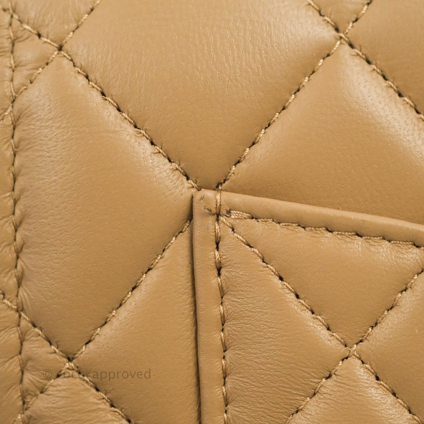 Chanel Quilted Pearl Crush Wallet on Chain WOC Beige Lambskin Aged Gold Hardware