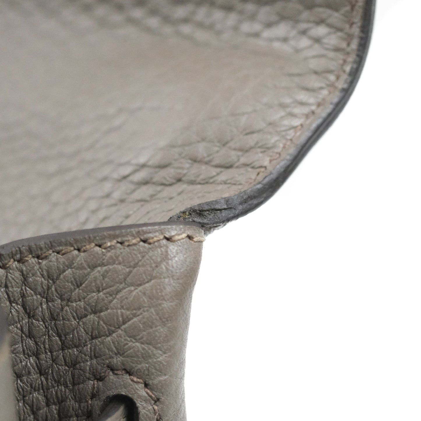Hermès Kelly 35 Retourne Etain Clemence Gold Hardware