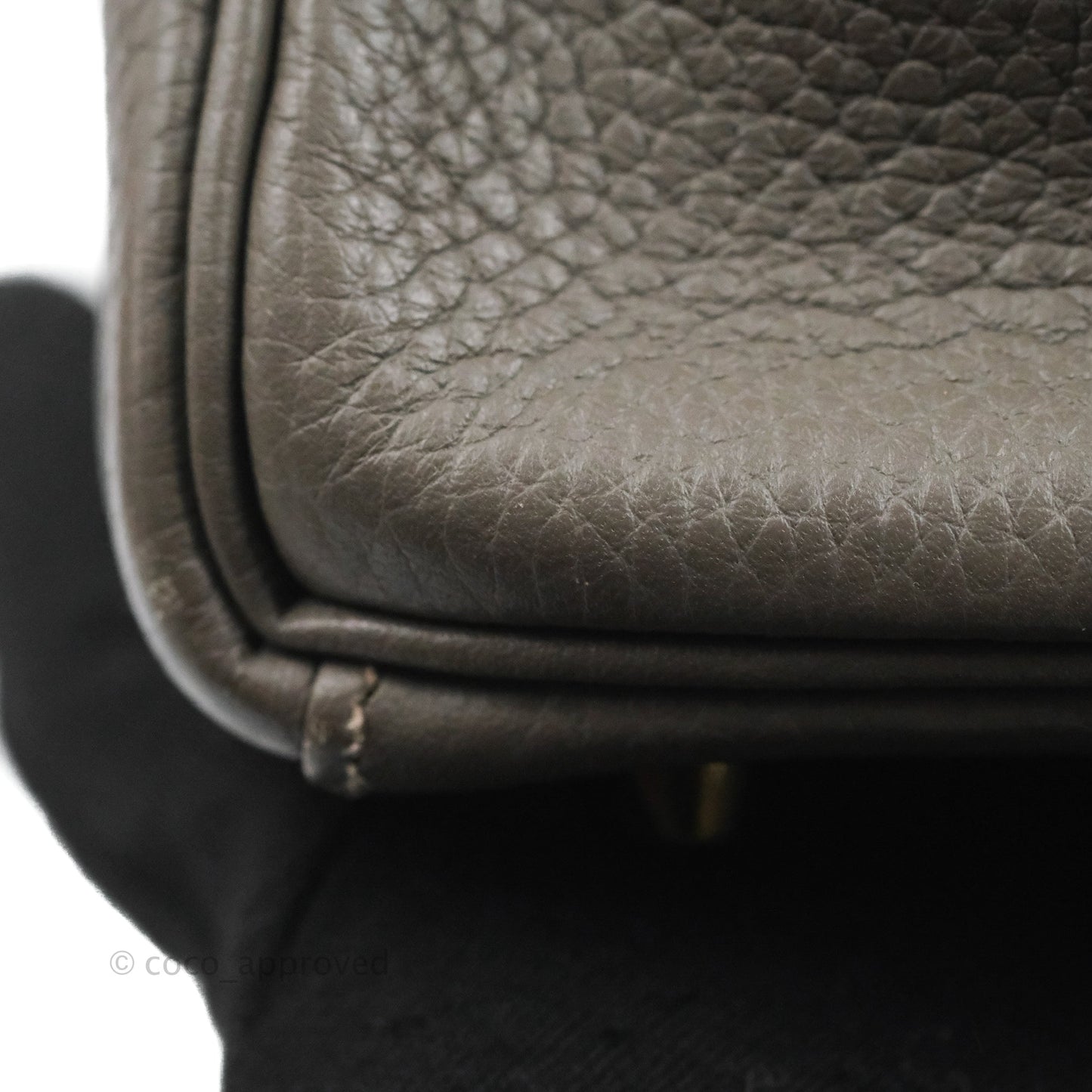 Hermès Kelly 35 Retourne Etain Clemence Gold Hardware