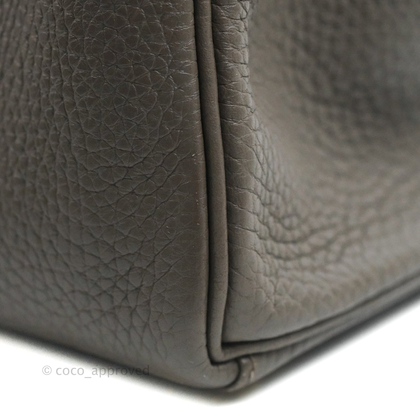 Hermès Kelly 35 Retourne Etain Clemence Gold Hardware