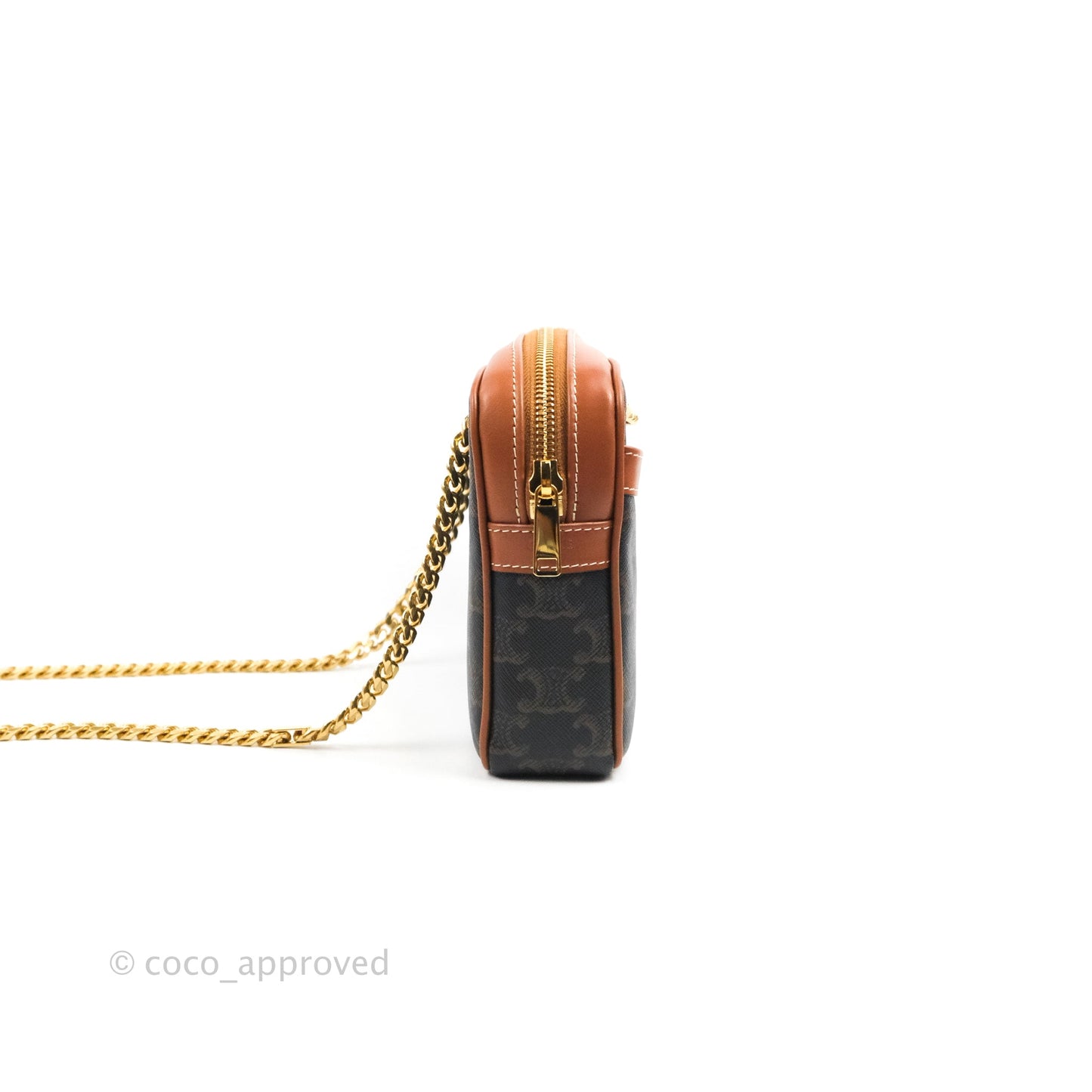 Celine Small Patapans in Triomphe Canvas Tan