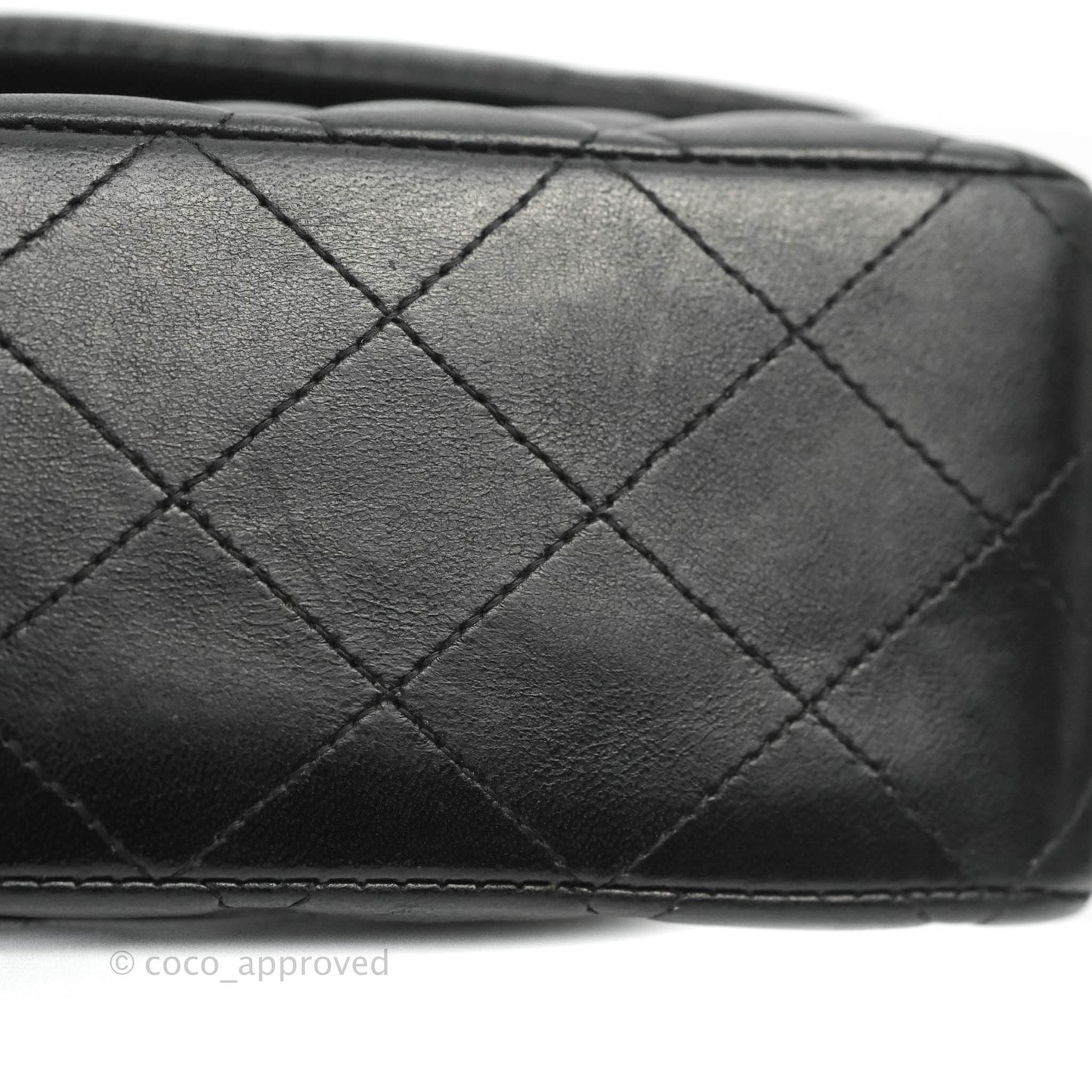 Chanel Classic M/L Medium Flap Quilted Black Lambskin 24K Gold Hardware