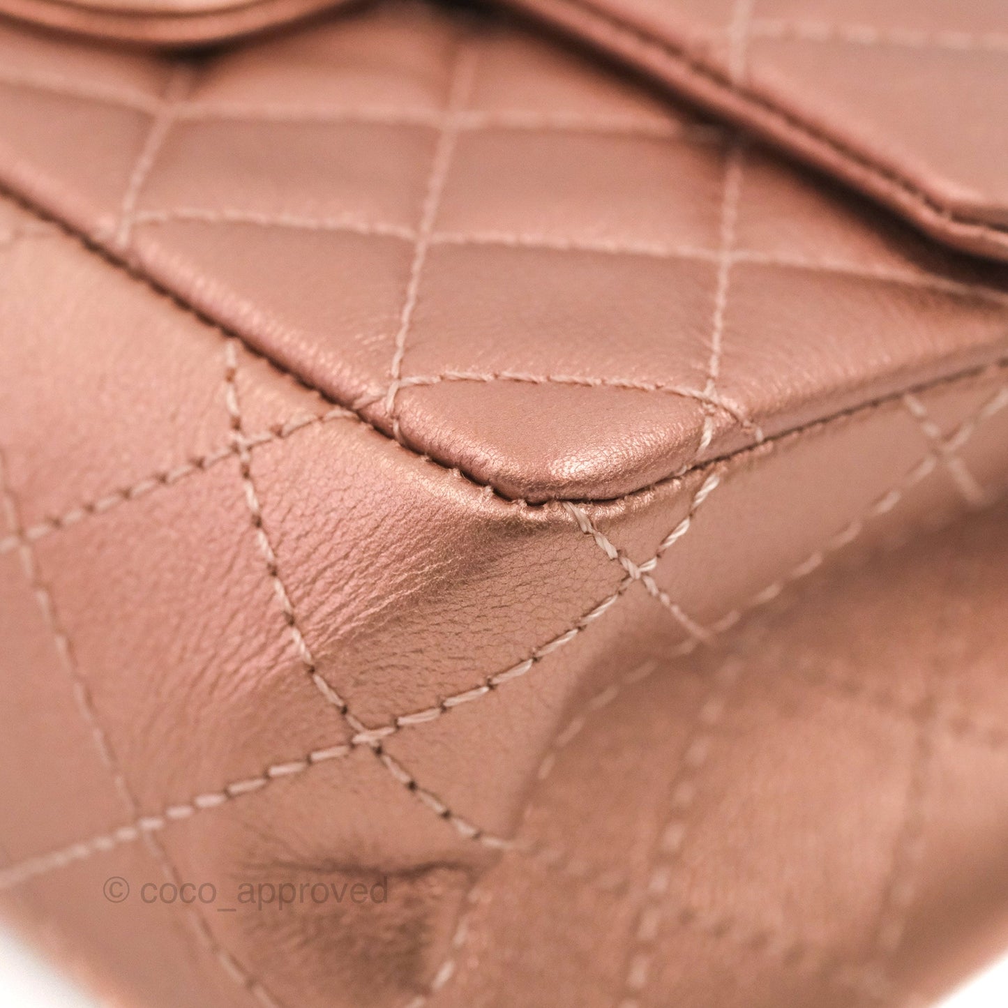 Chanel Mini Reissue 224 Metallic Calfskin Rose Gold