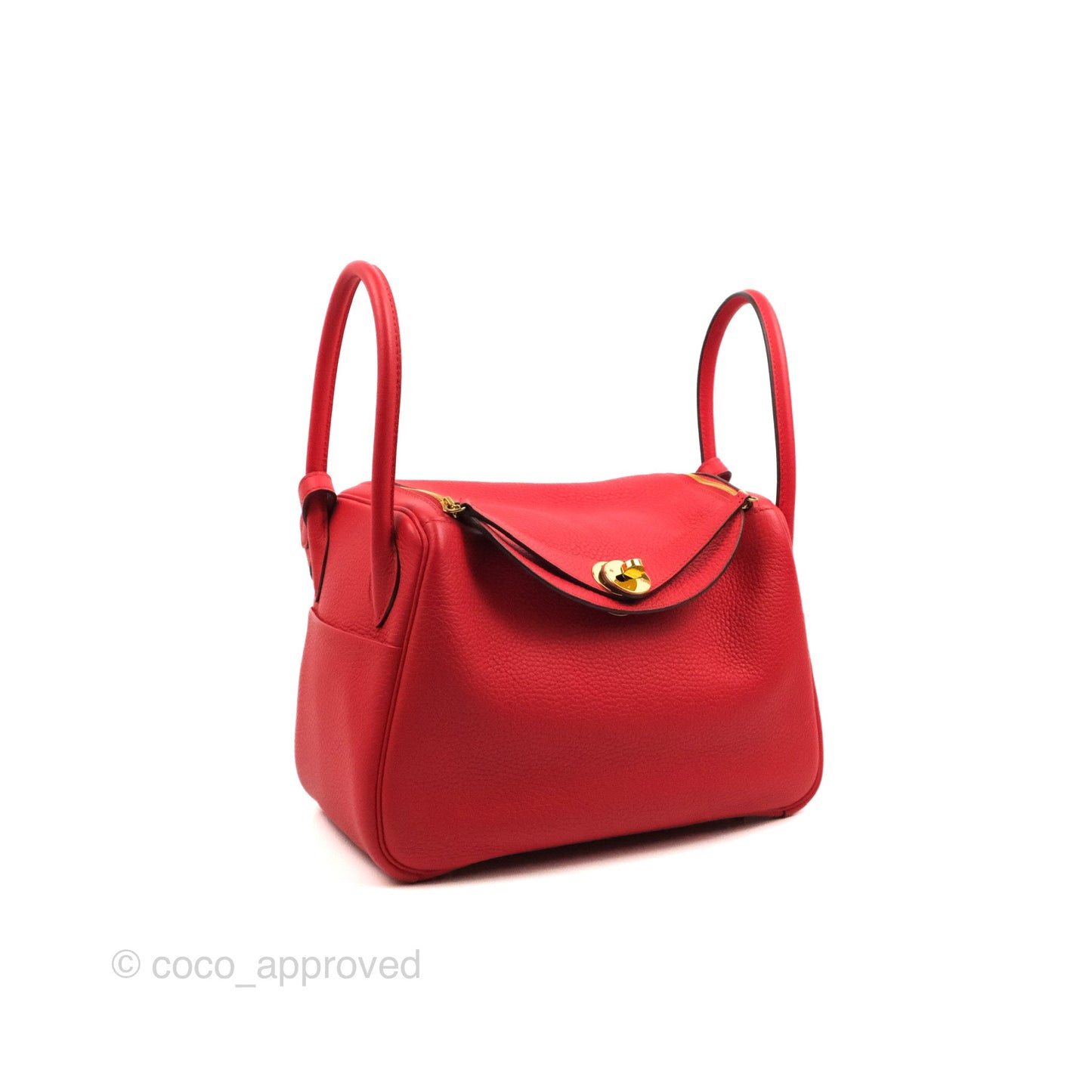 Hermès Lindy 26 Rouge de Coeur Clemence Gold Hardware