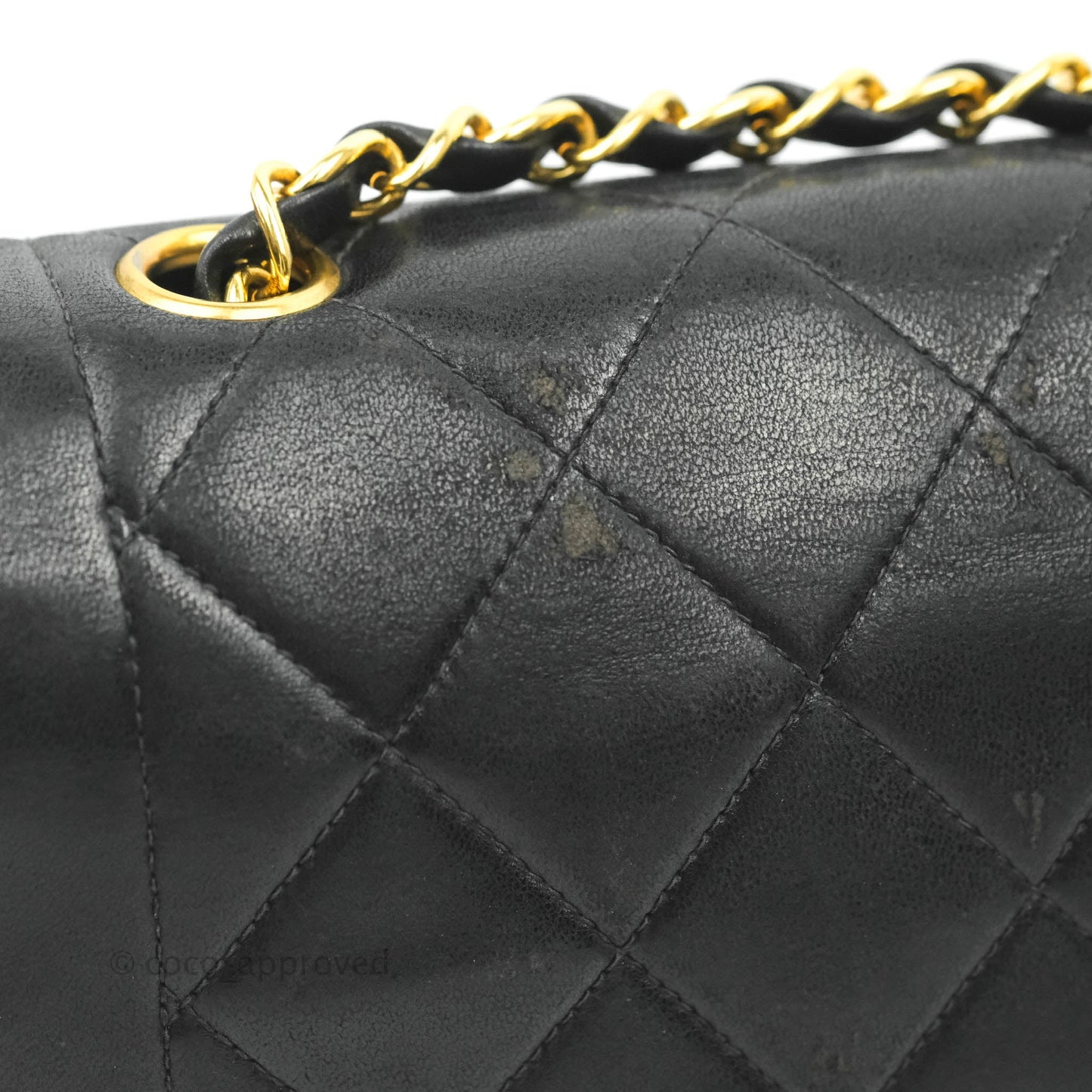 Chanel Vintage Small Classic Diana Flap Bag Black Lambskin 24K Gold Hardware