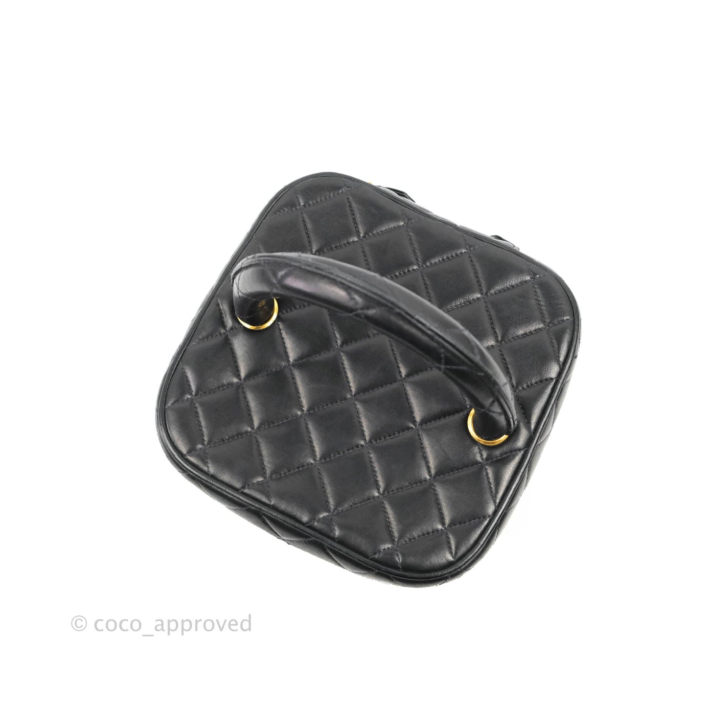 Chanel Vintage Vanity Case Very Dark Navy Lambskin