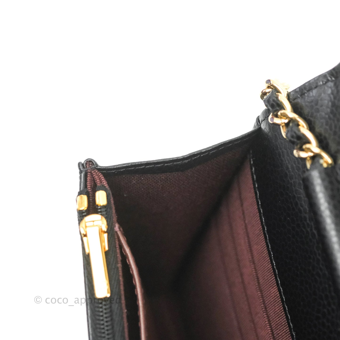 Chanel Quilted WOC Black Caviar Gold Hardware